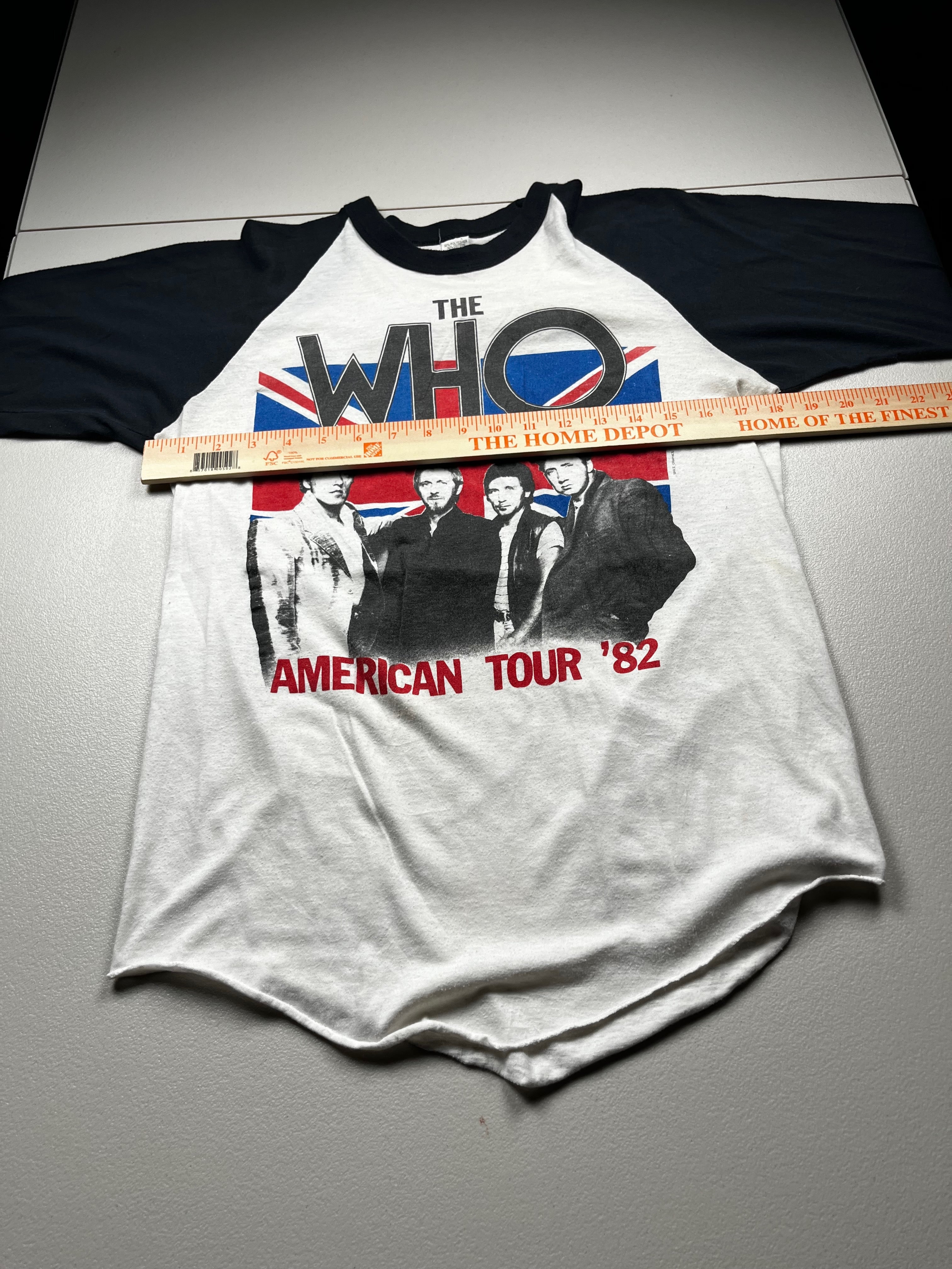 Vintage 1982 The Who American Tour Raglan Baseball Tee