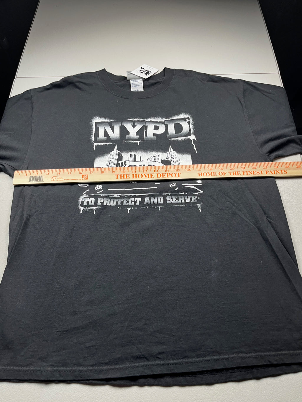 Vintage NYPD To Protect And Serve Graphic T-Shirt Black