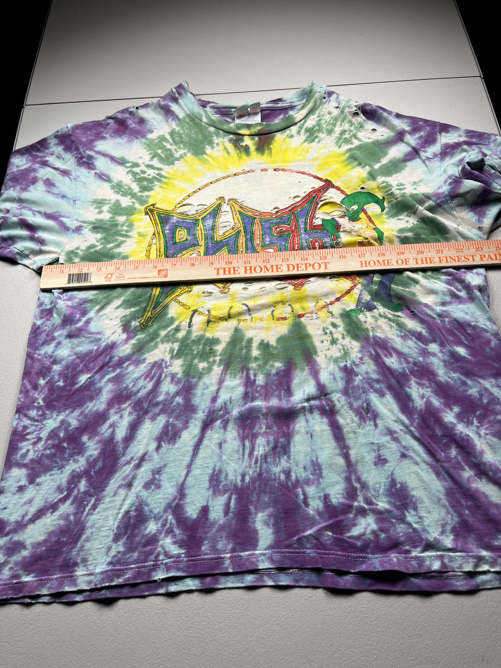 Vintage Phish 1999 Fall Tour Pollock Alien Graphic T-Shirt Tie Dye