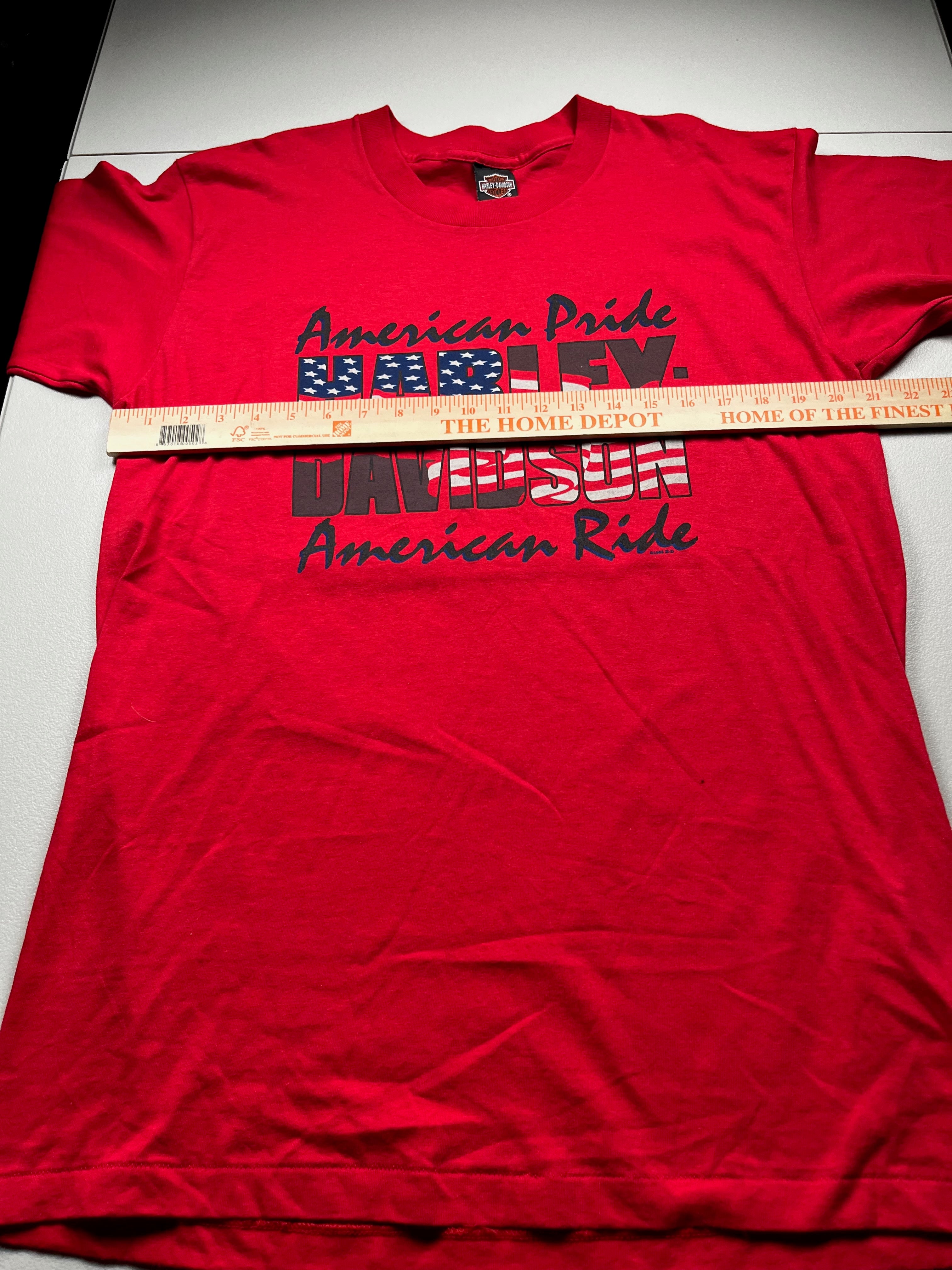 Vintage Harley-Davidson American Pride Graphic T-Shirt Red