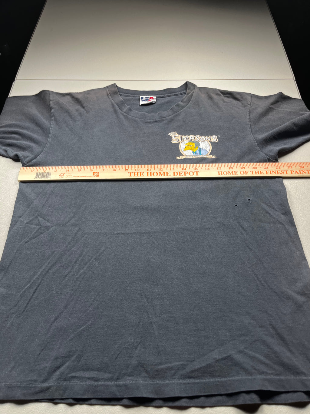 Vintage The Simpsons Principal Skinner Graphic T-Shirt Black