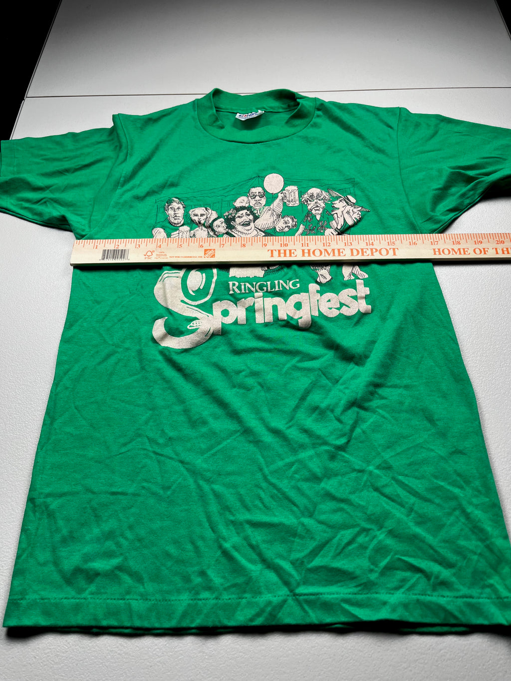 Vintage Ringling Springfest Graphic Festival T-Shirt Green