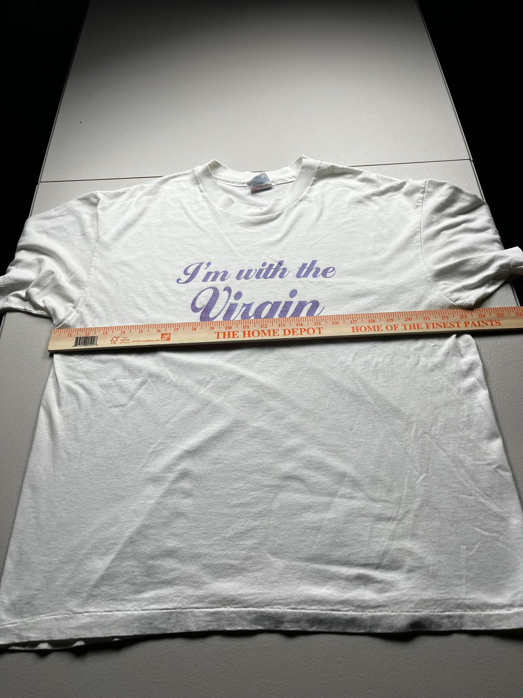 Vintage I'm With The Virgin Novelty T-Shirt White