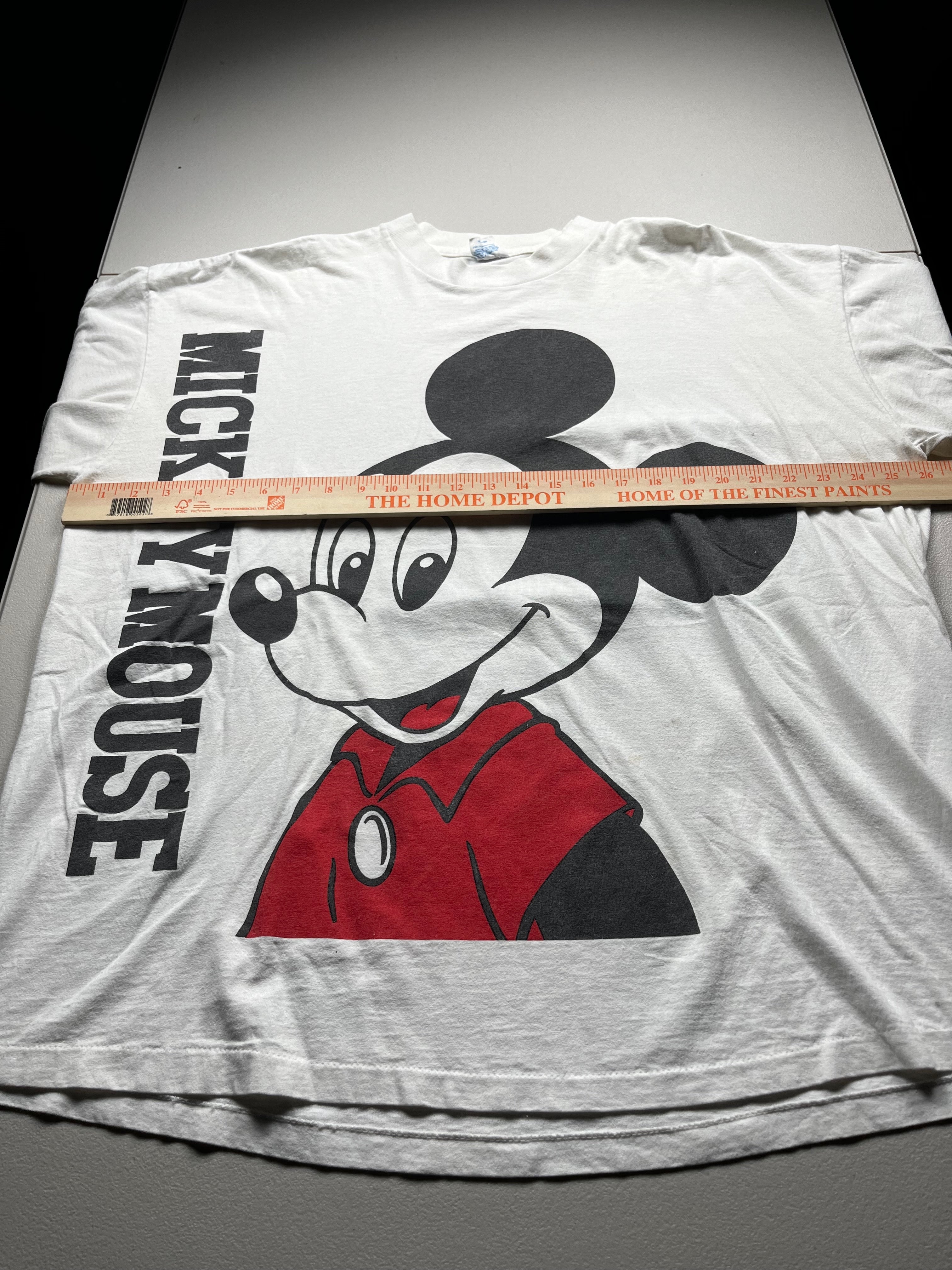 Vintage Disney Mickey Mouse Big Graphic T-Shirt White