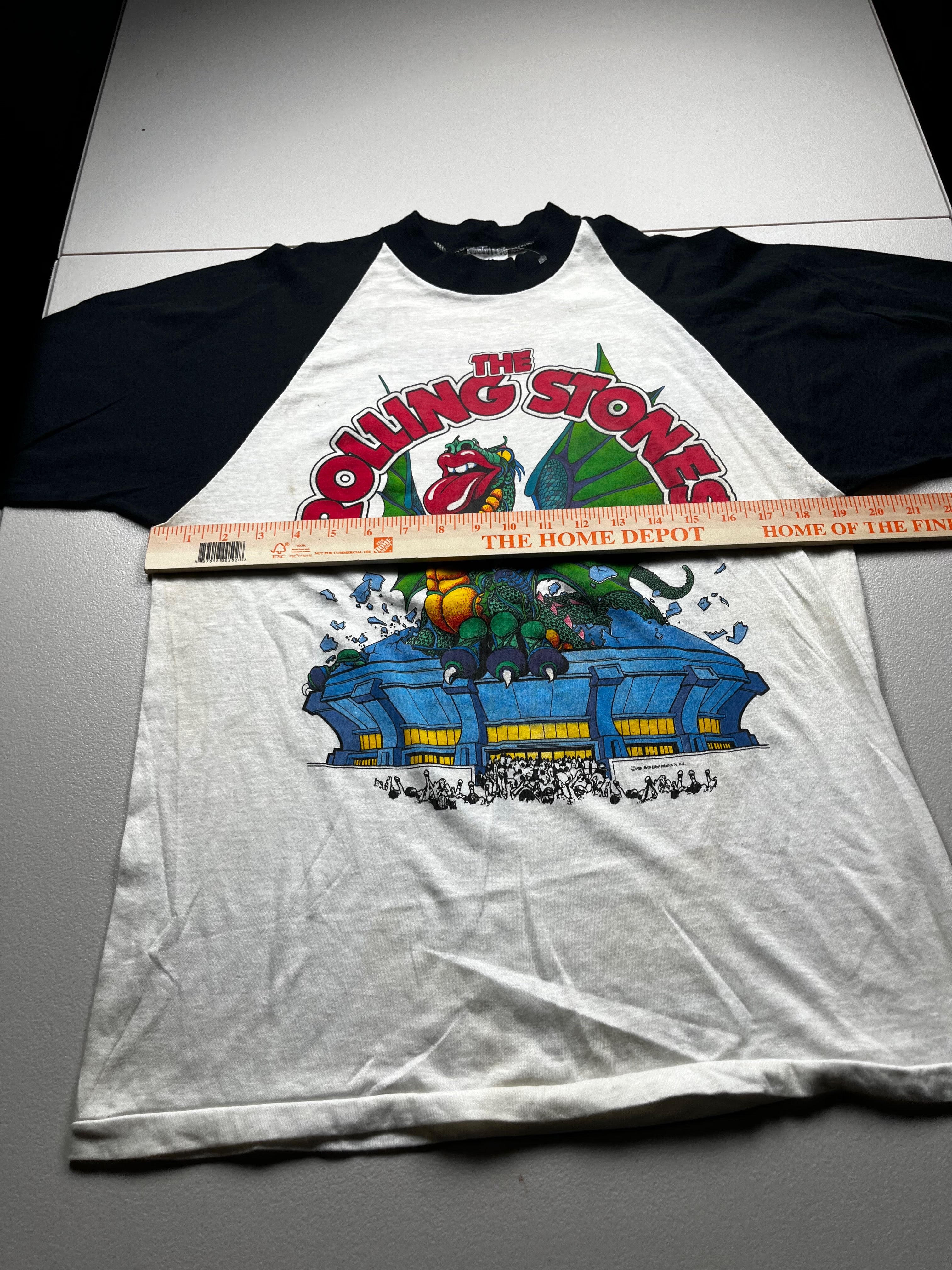 Vintage 1981 Rolling Stones Tour Dragon Raglan Baseball Tee