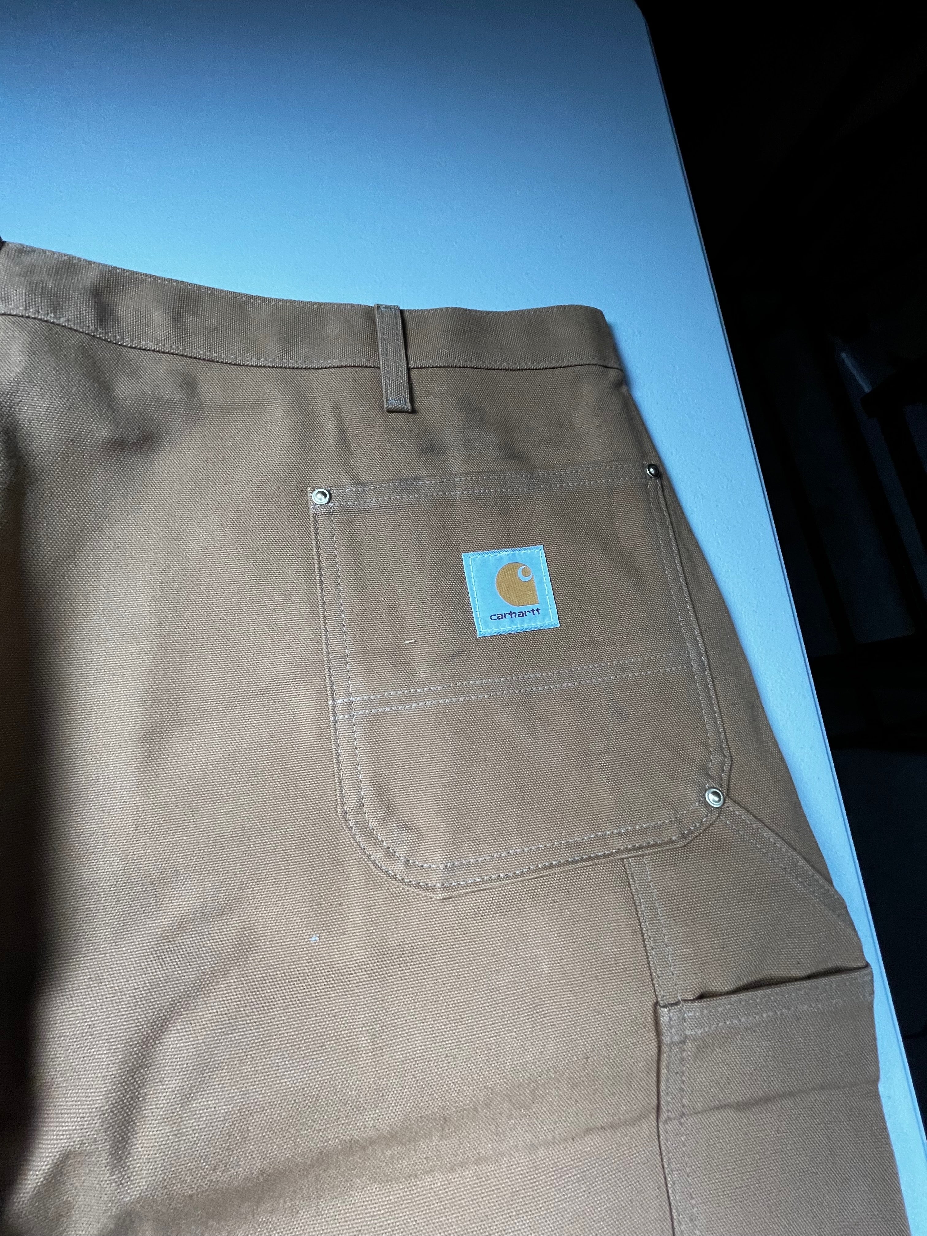 Vintage Carhartt Loose Fit Firm Duck Work Pants Brow