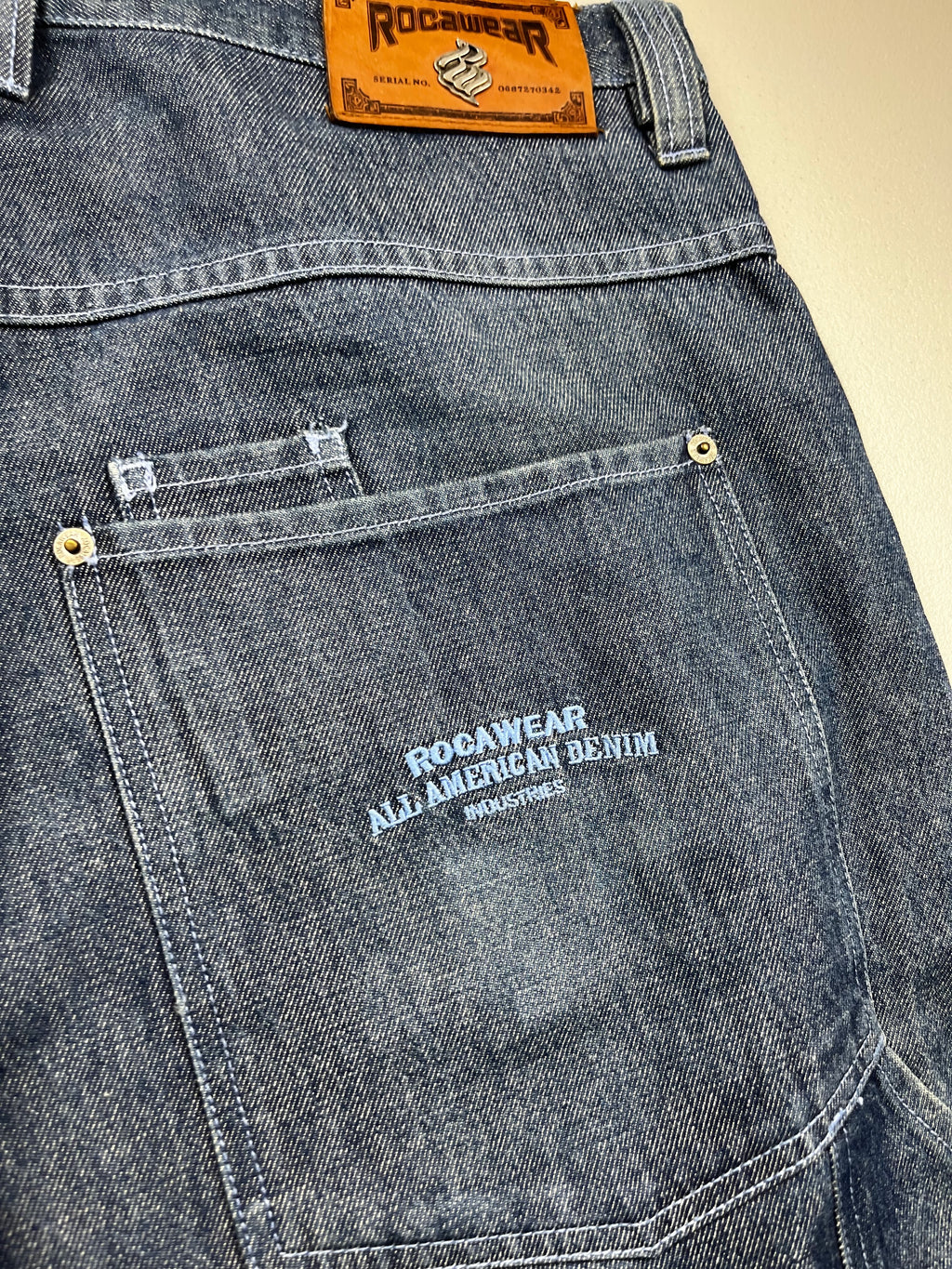 Vintage Rocawear Blue Denim Carpenter Baggy Shorts