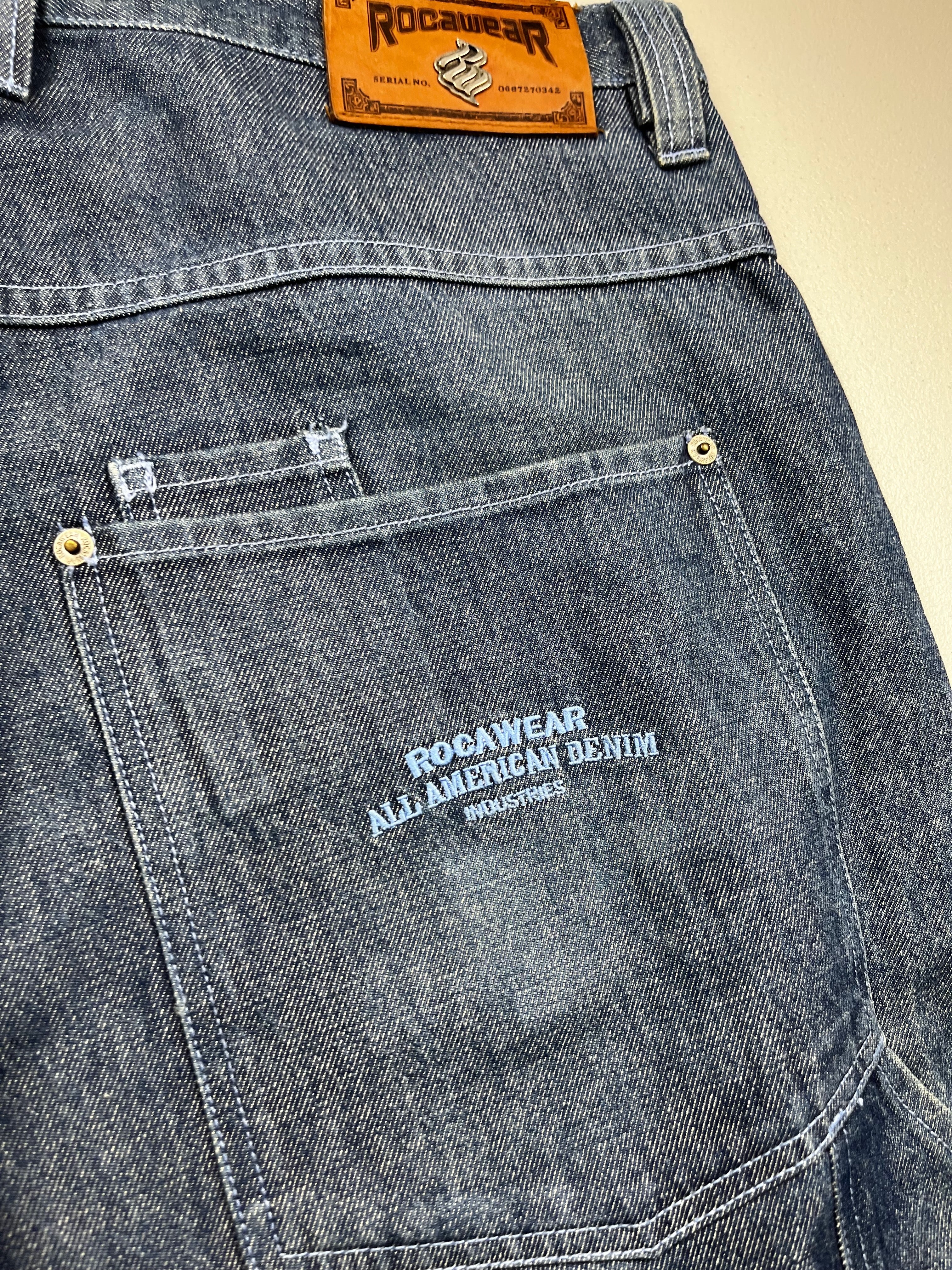 Vintage Rocawear Blue Denim Carpenter Baggy Shorts