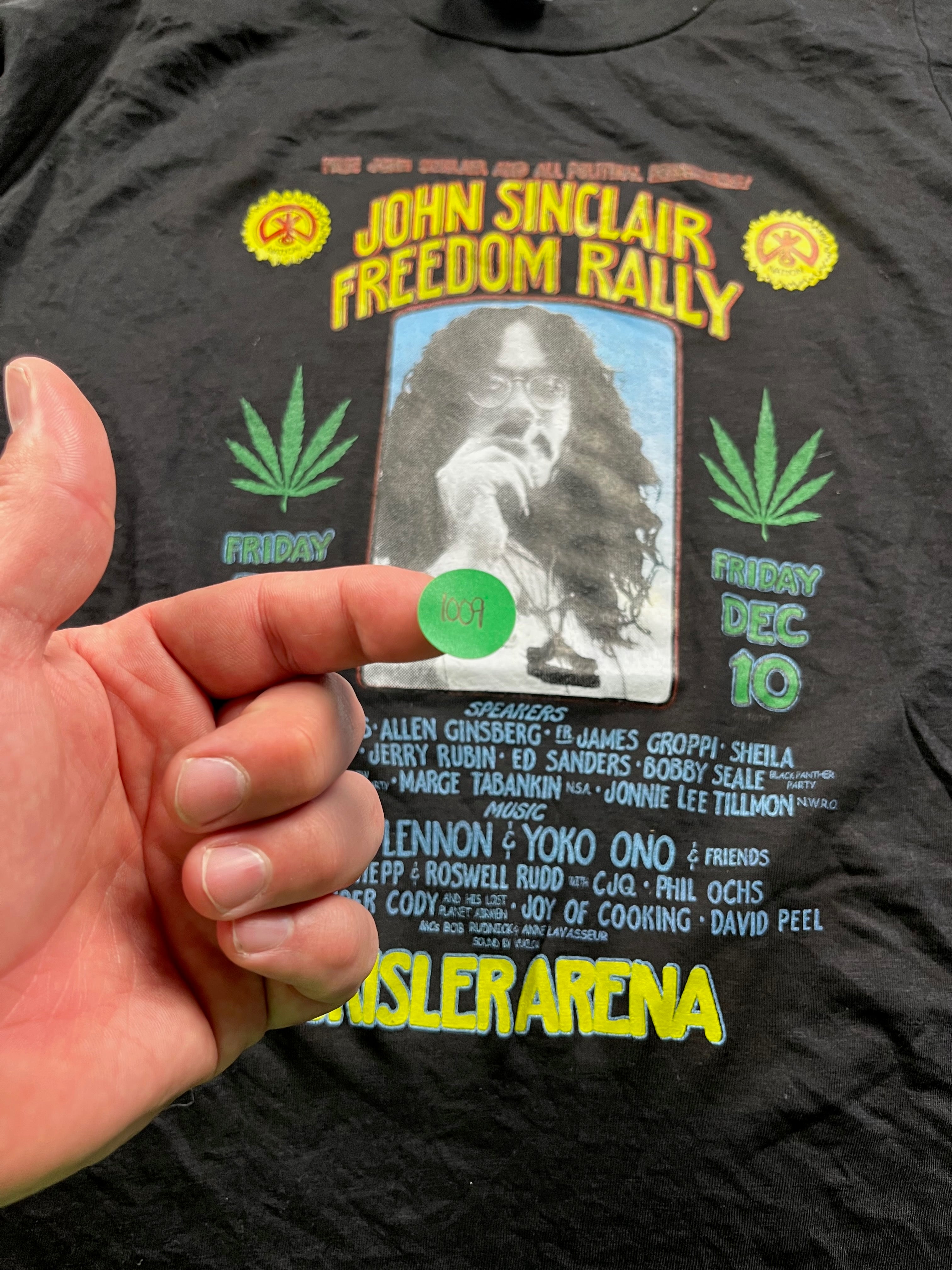 Vintage 1970s Hanes T-shirt "John Sinclair Freedom Rally"