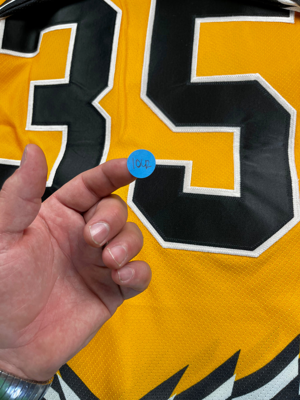 Vintage Yellow CCM Boston Bruins Jersey