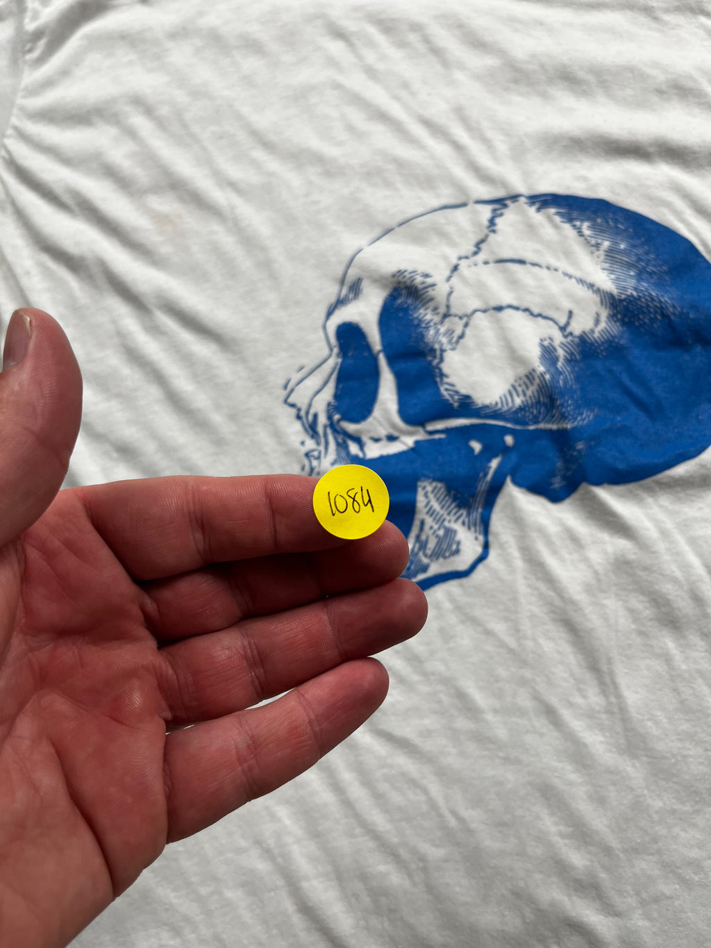 Blue Vintage Skull T-Shirt