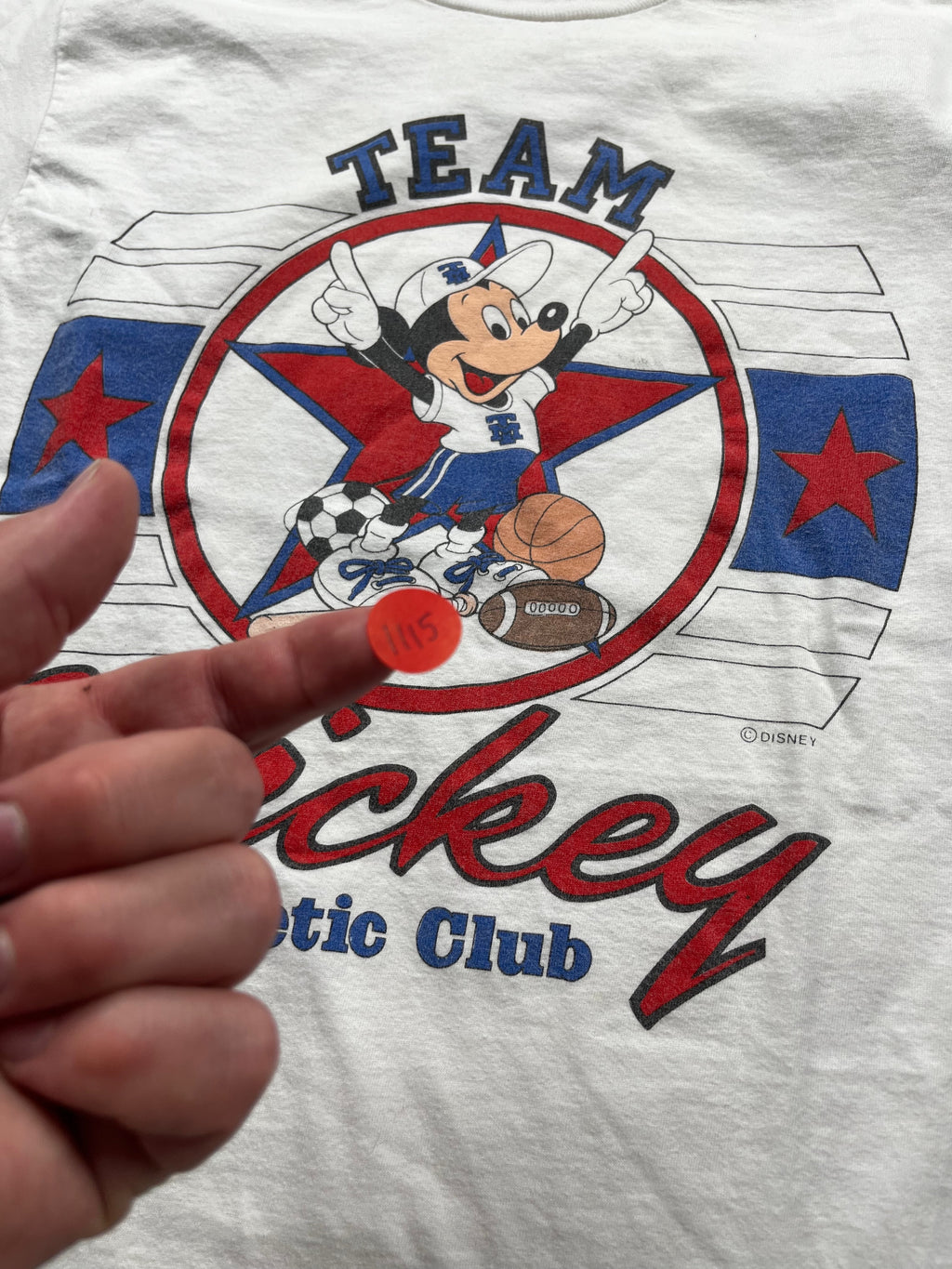Vintage 90s Mickey Athletic Club White Tee