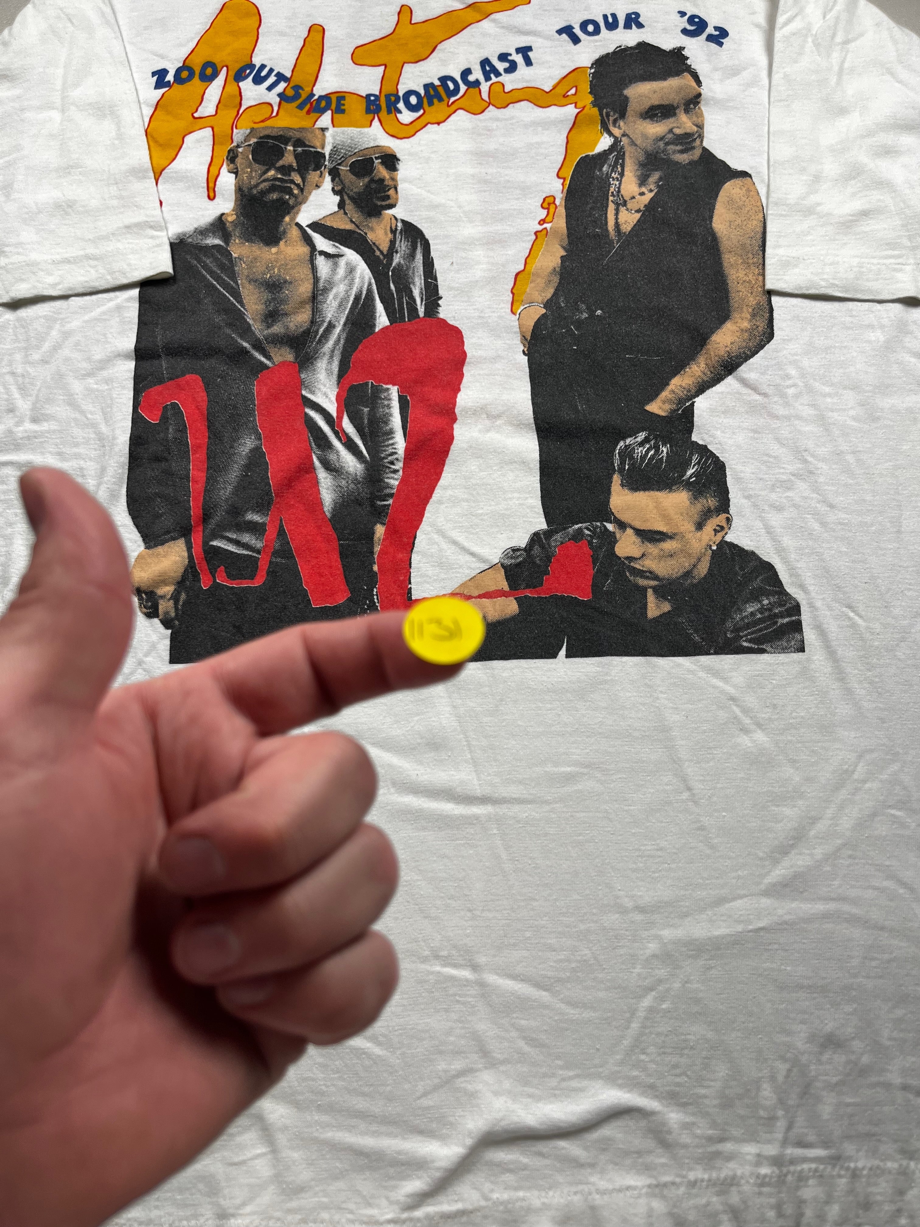 Vintage Band U2 Achtung Baby Zoo TV Tour T-Shirt