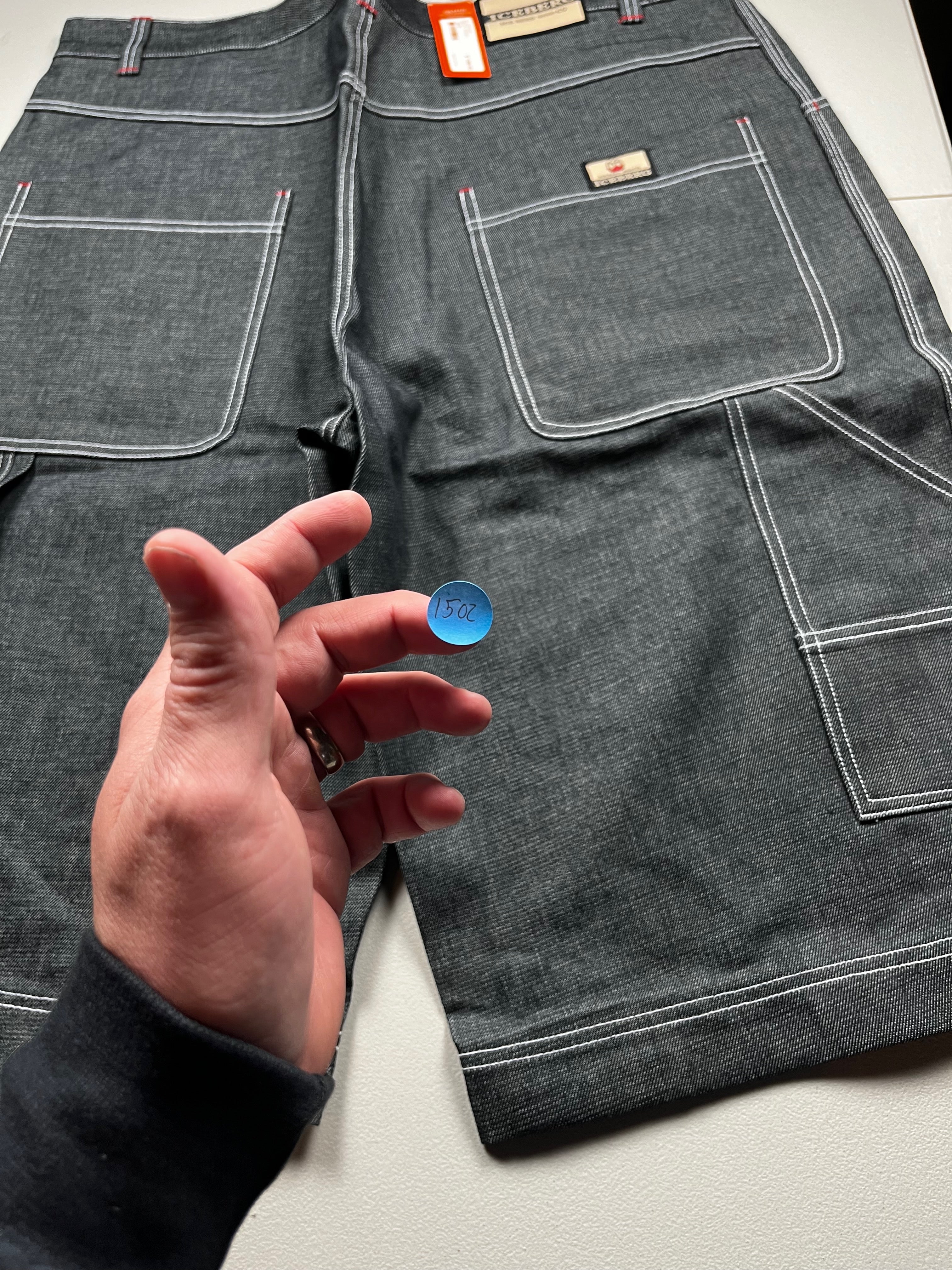 Iceberg Baggy Carpenter Style Denim Shorts
