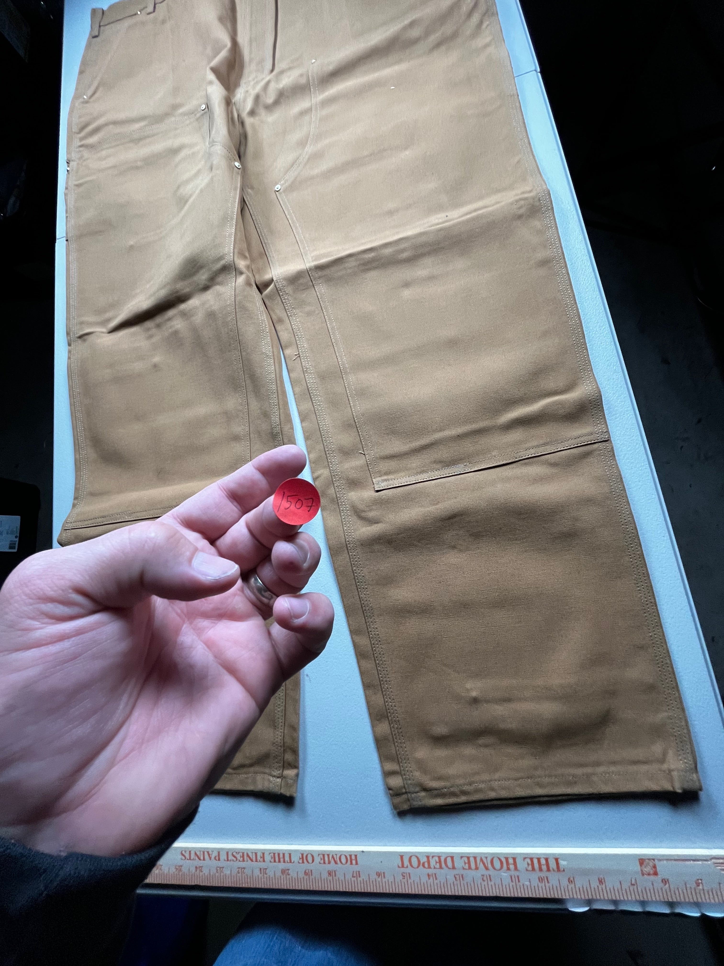 Vintage Carhartt Loose Fit Firm Duck Work Pants Brow