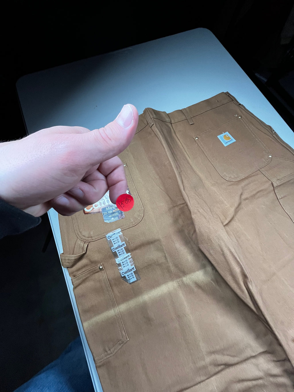Carhartt Loose Fit Firm Duck Work Pants Brown NWT