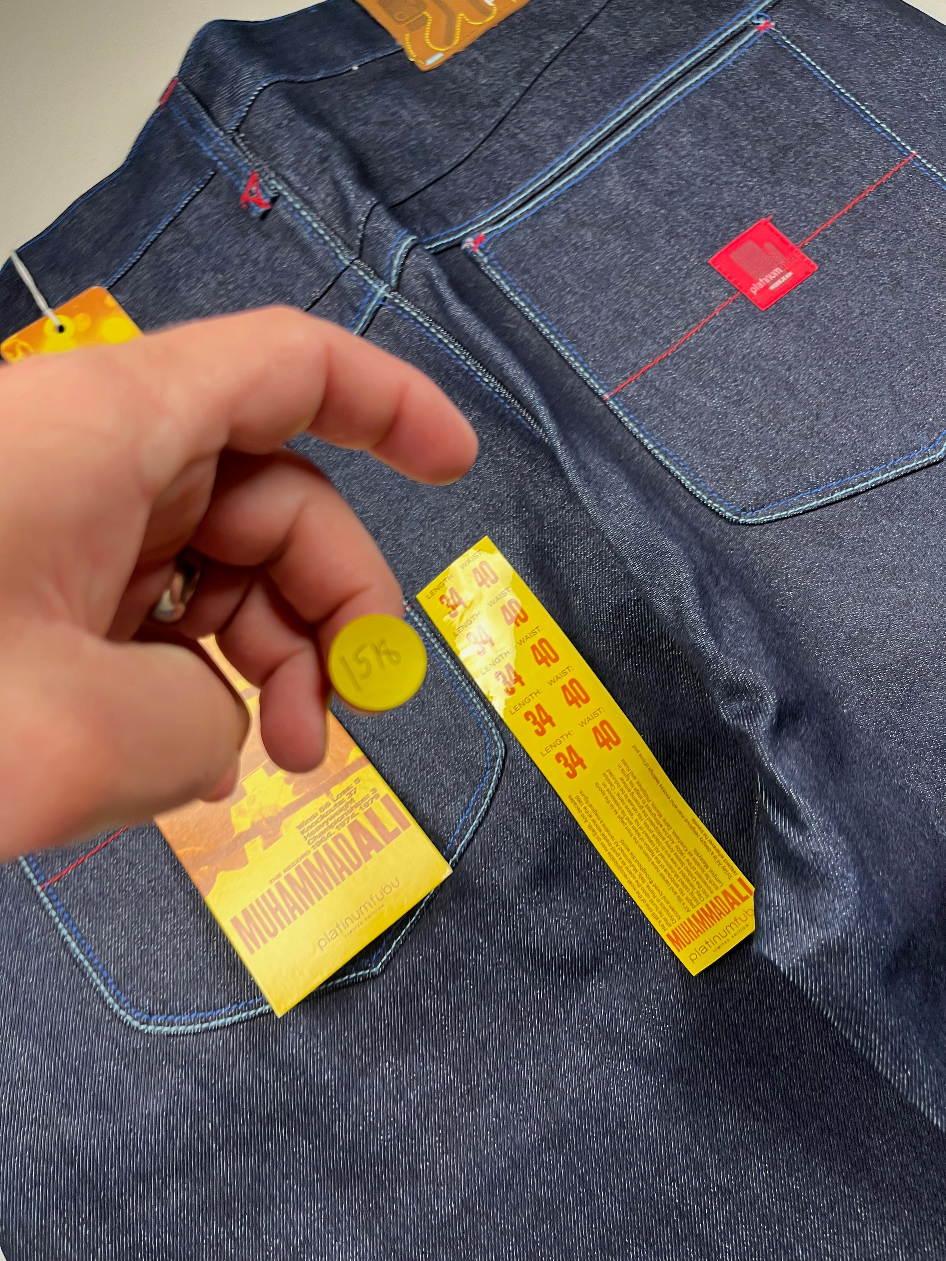 Vintage 90s Muhammad Ali Raw Denim Loose Fit Jeans