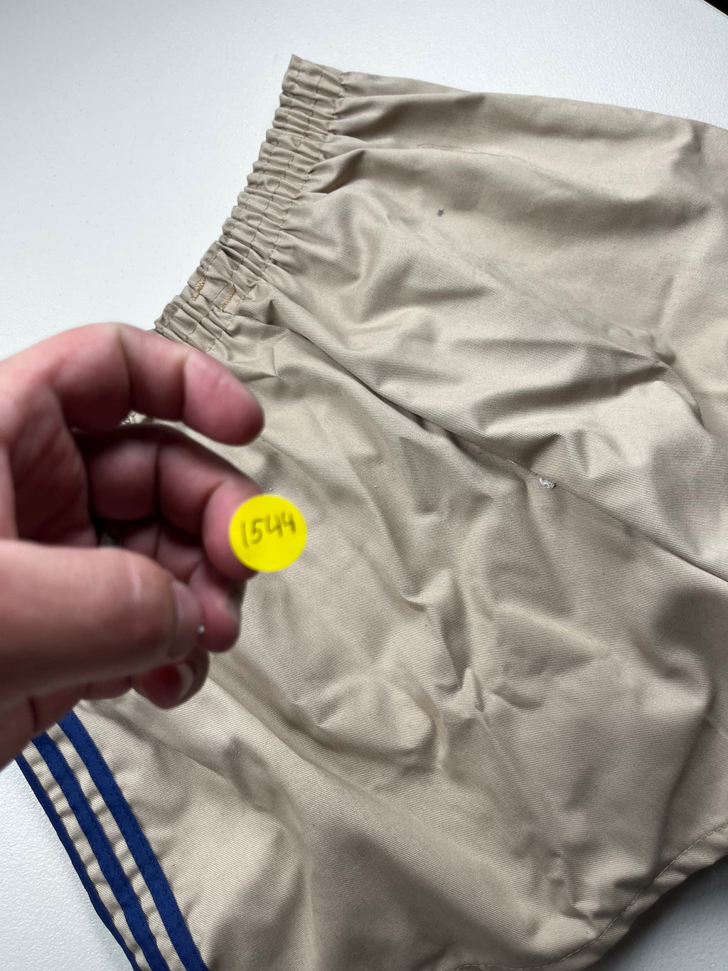 Vintage 70s Style Nylon Running Shorts Beige Tan