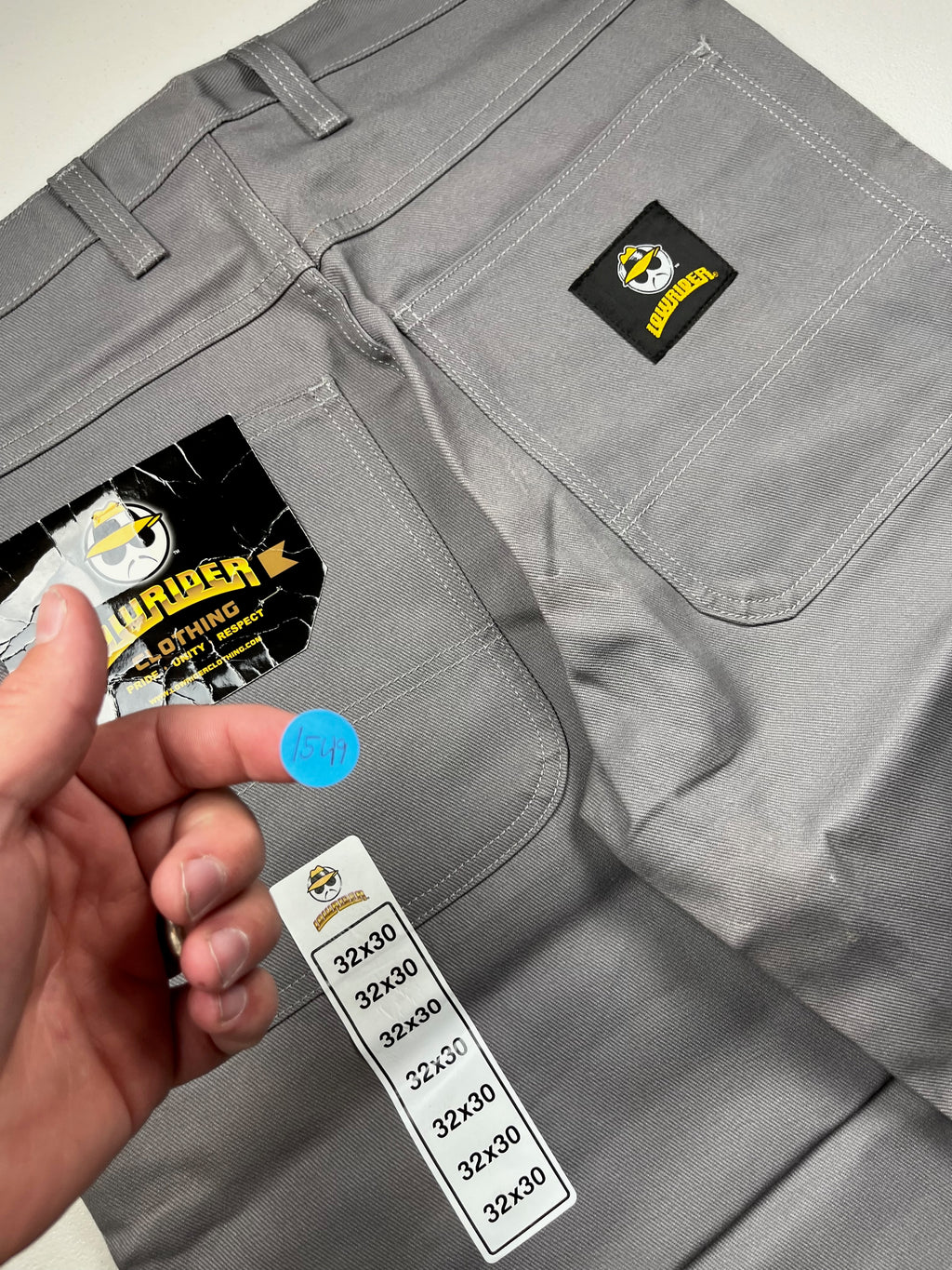 Lowrider Clothing Grey Baggy Denim Carpenter Pants New With Tags