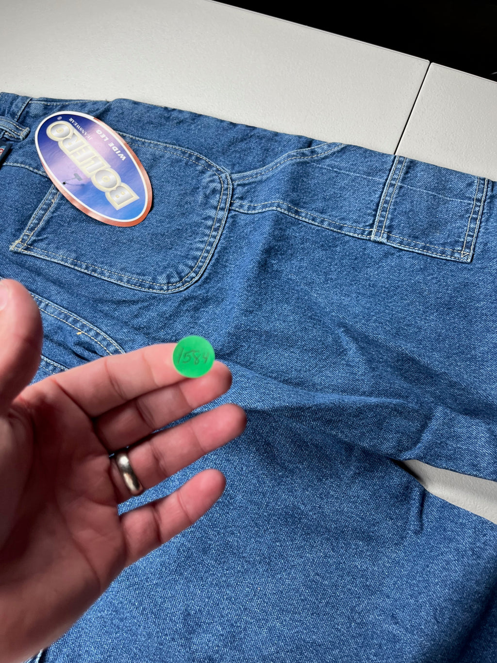 Vintage Y2K Bolero Wide-Leg Side-Stripe Denim Jeans
