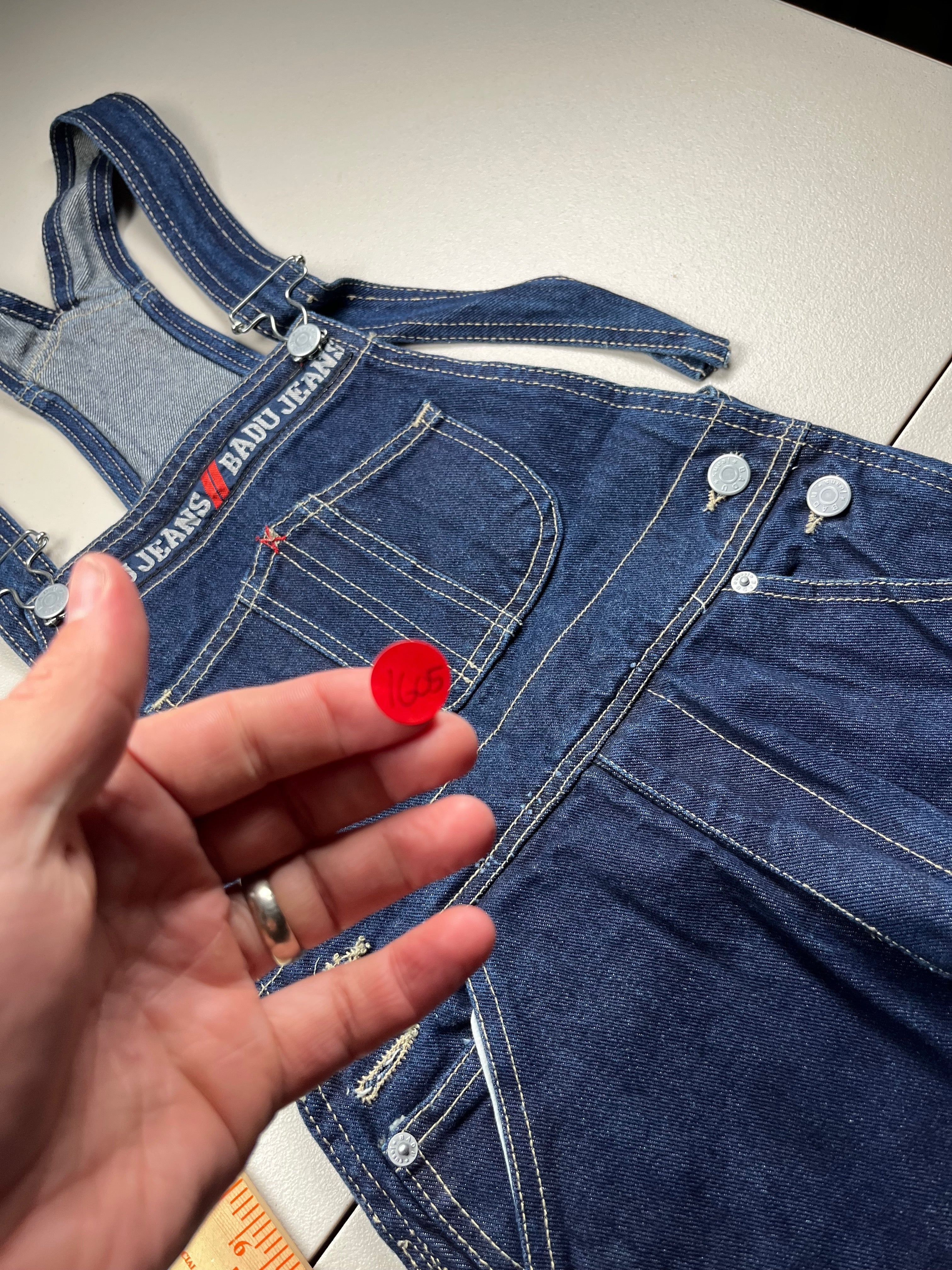 Deadstock Vintage Badu Jeans Baggy Denim Overalls