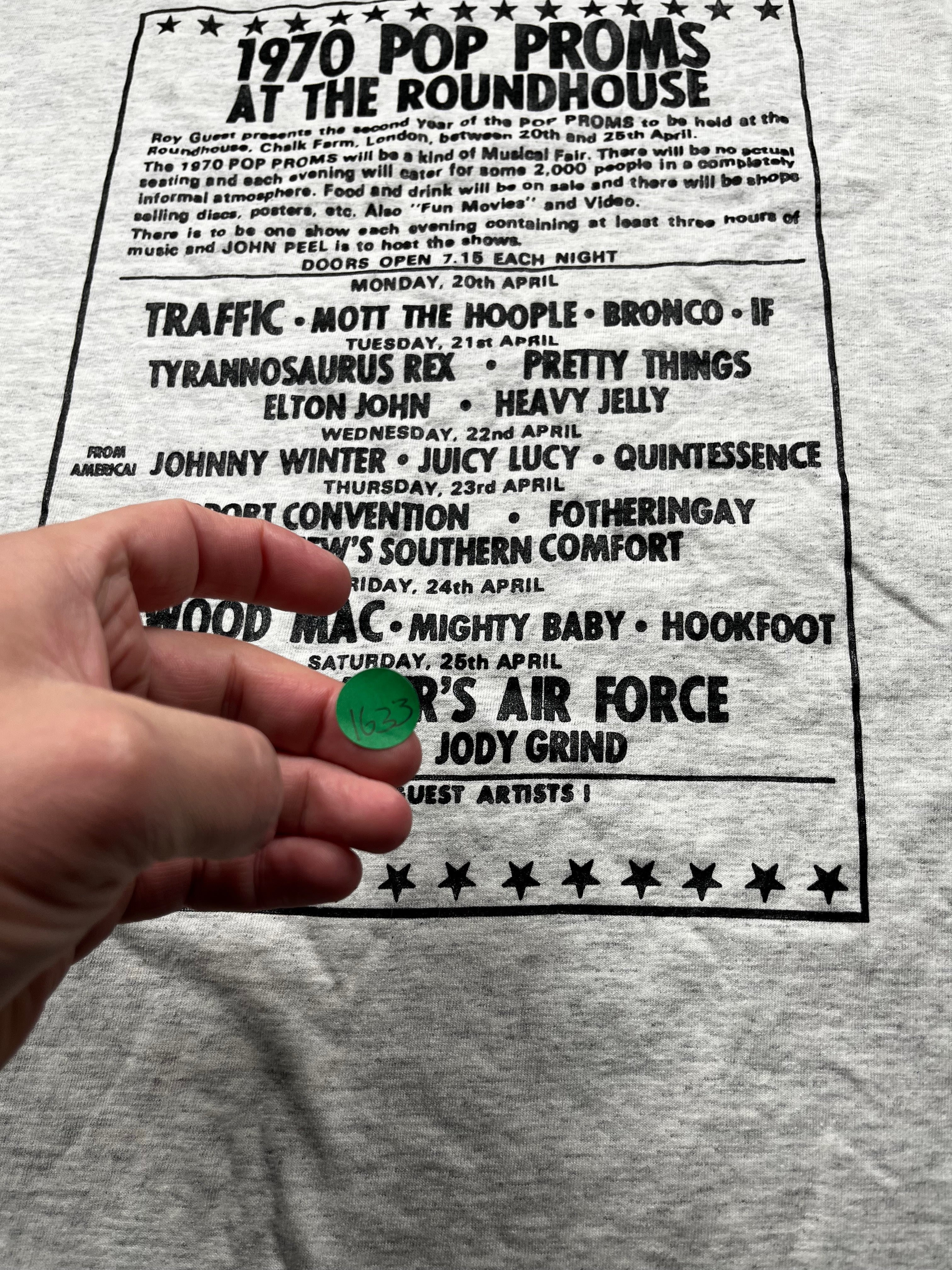 Vintage 1970 Pop Proms At The Roundhouse Shirt