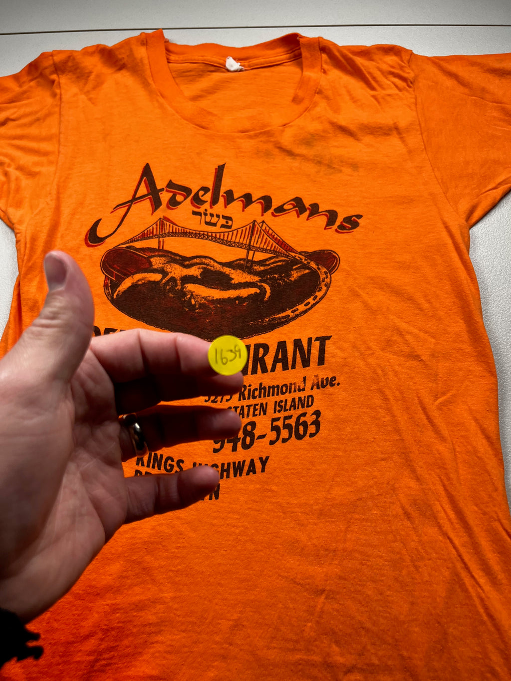 Vintage 80s Adelmans Kosher Deli Restaurant Shirt