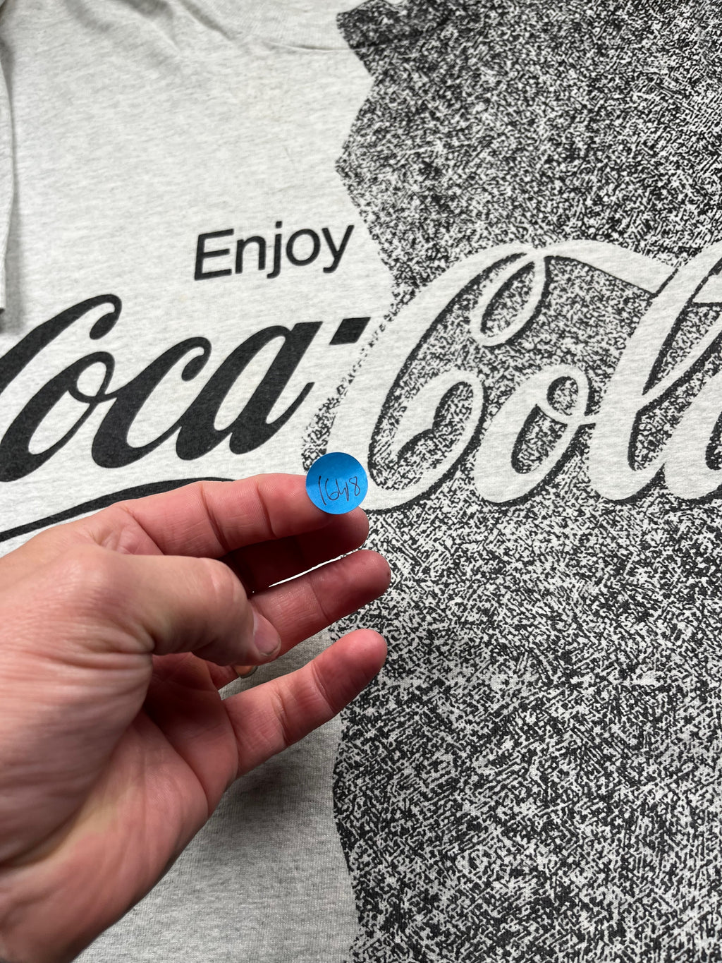 Vintage 90s Coca-Cola Split Static Print Shirt