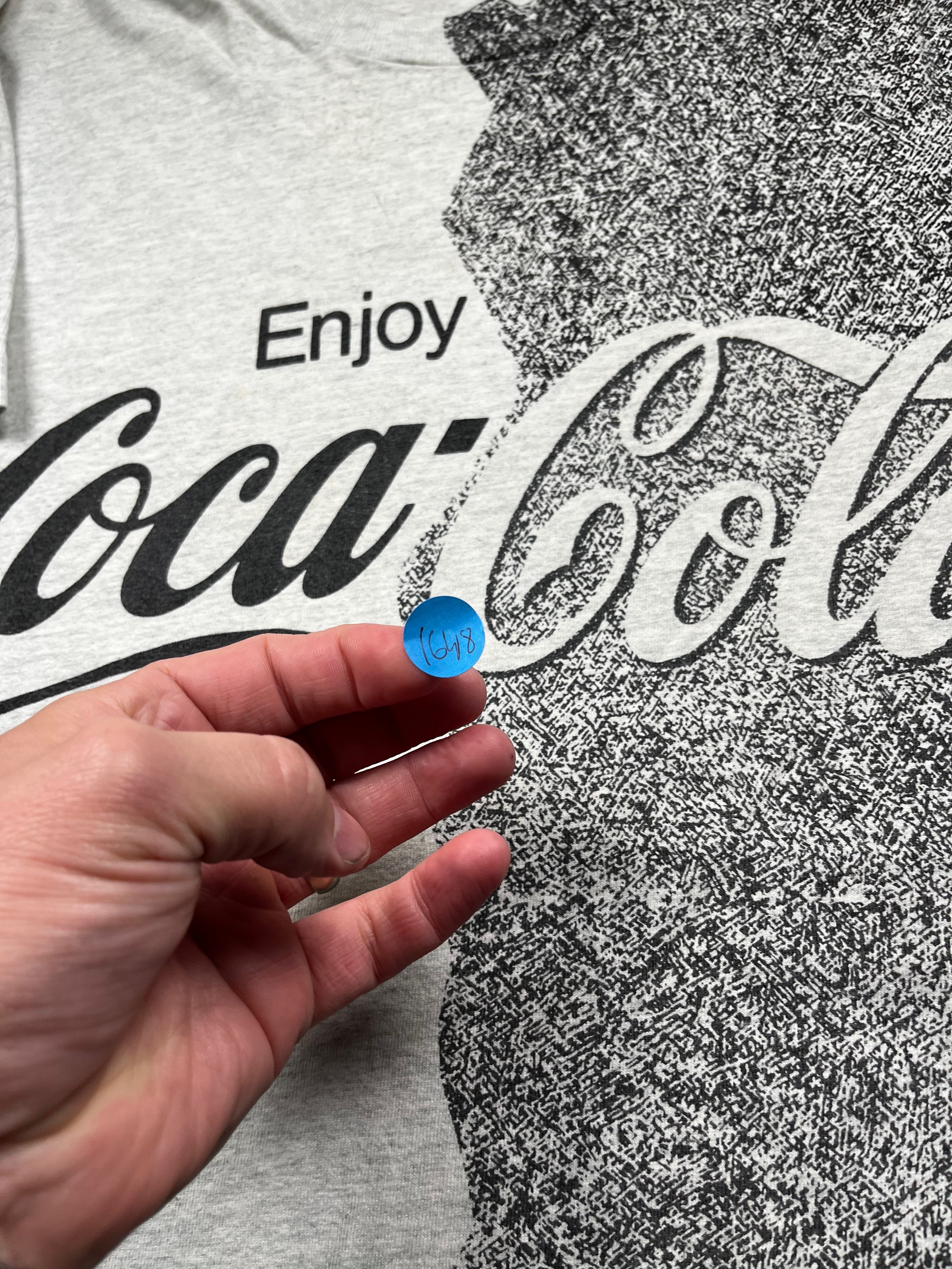 Vintage 90s Coca-Cola Split Static Print Shirt
