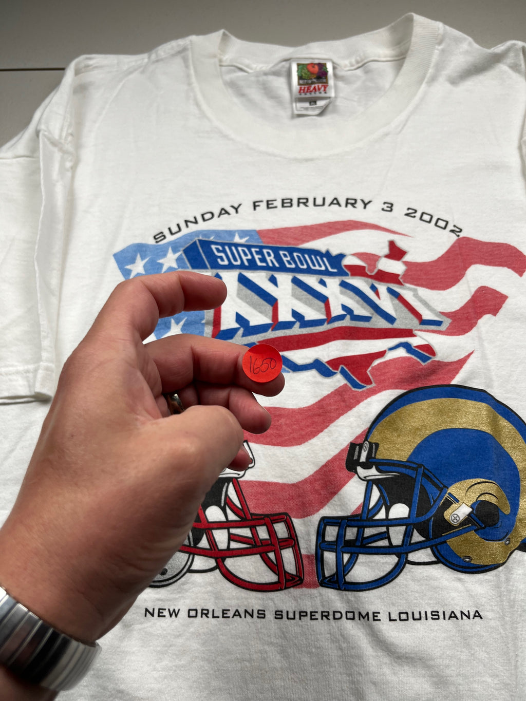 Vintage 2002 Super Bowl XXXVI Shirt