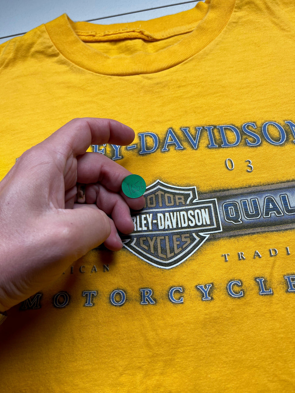 Vintage Y2K Harley Davidson Yellow T-Shirt