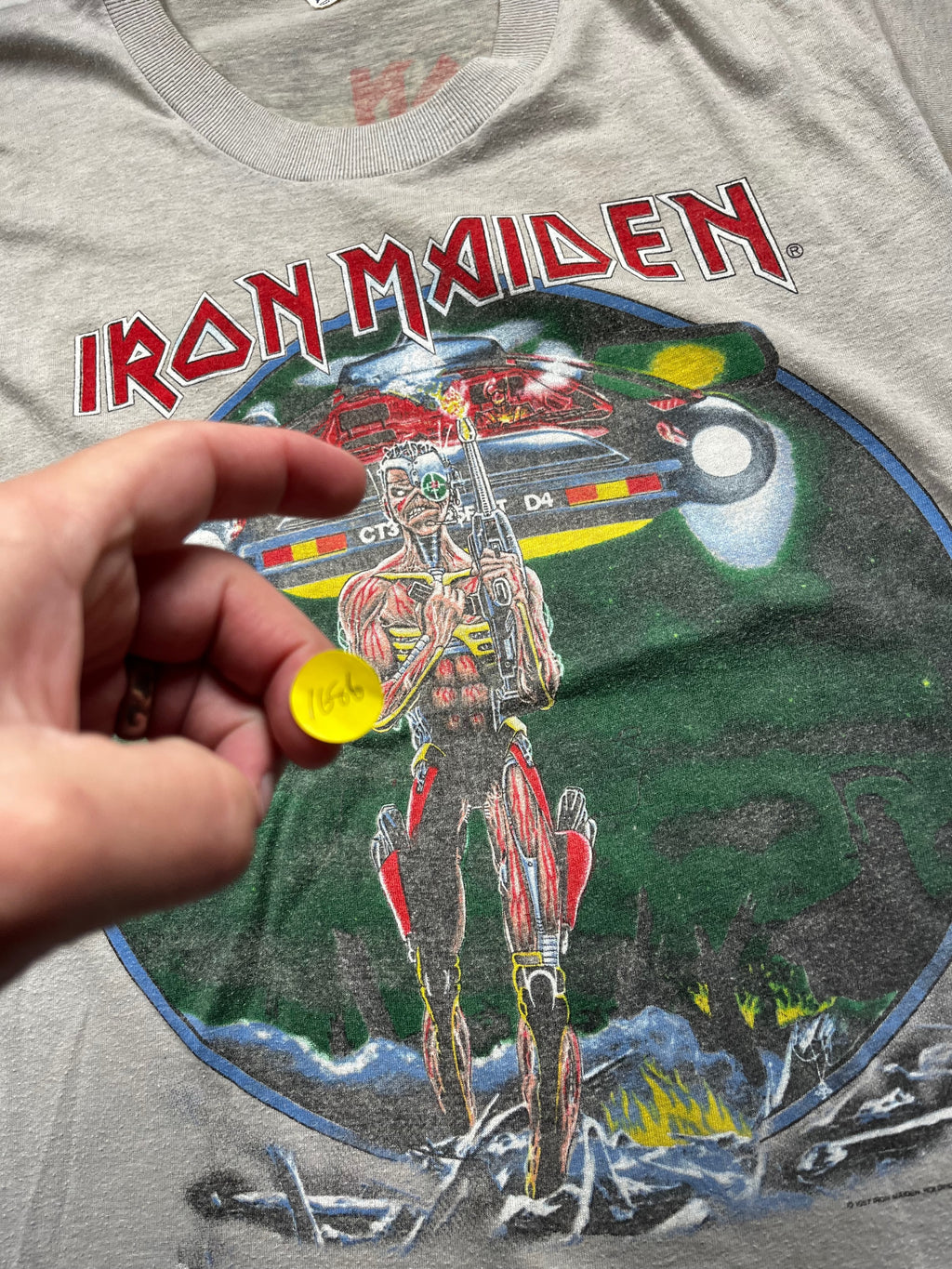Vintage 1987 Iron Maiden Somewhere On Tour Band T-Shirt