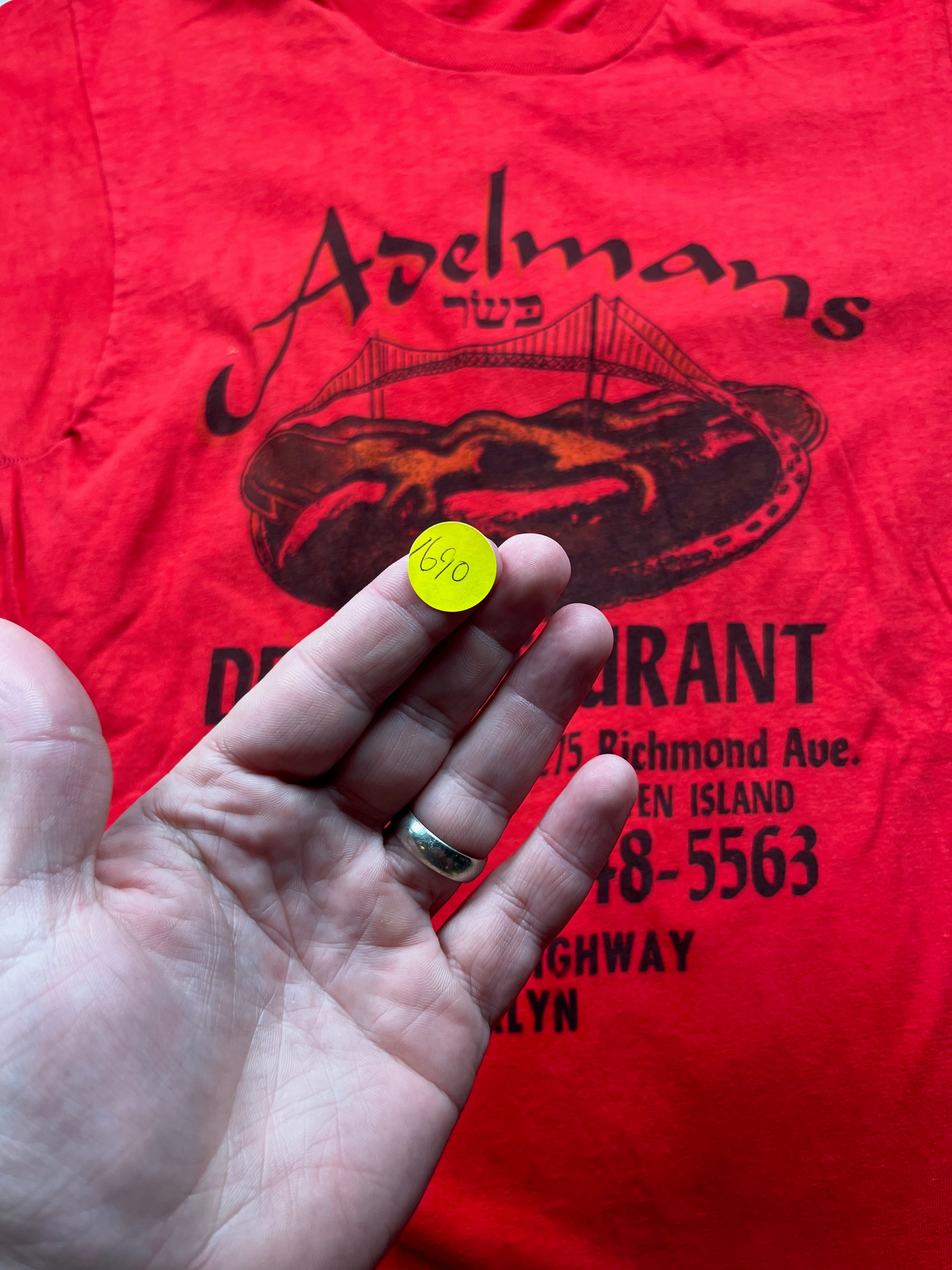 Vintage 80s Adelmans Kosher Deli Restaurant Shirt