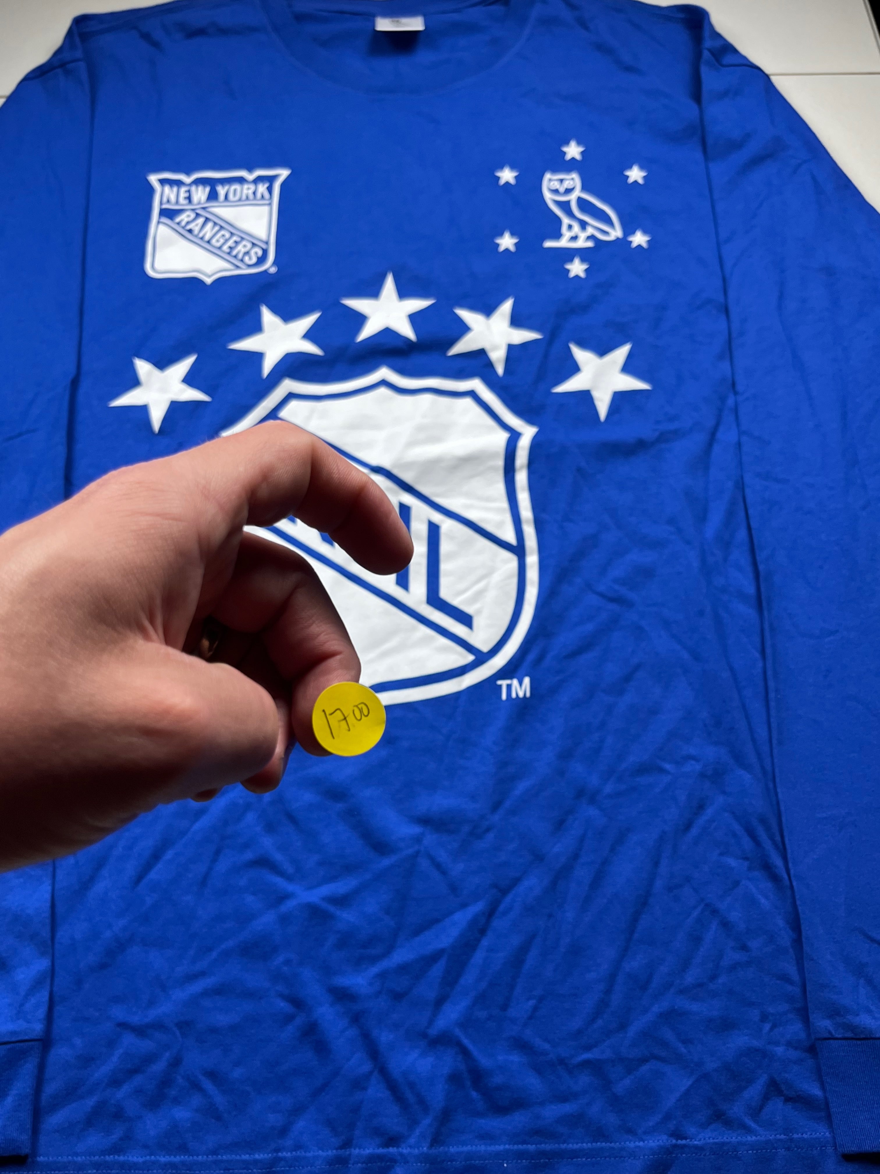 OVO x NHL New York Rangers Long Sleeve Shirt
