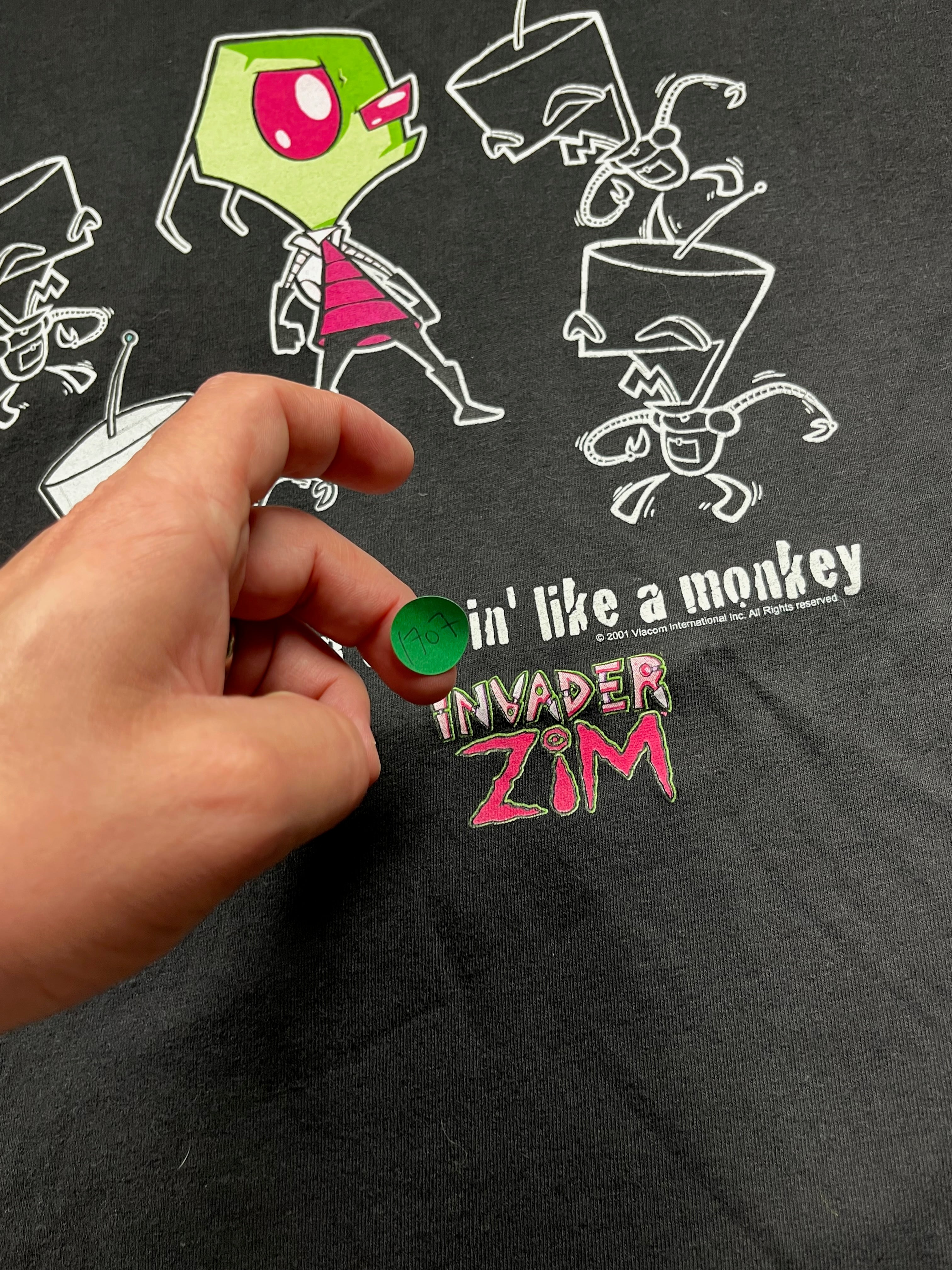 Vintage 2001 Invader Zim I'm Dancin' Like A Monkey Shirt