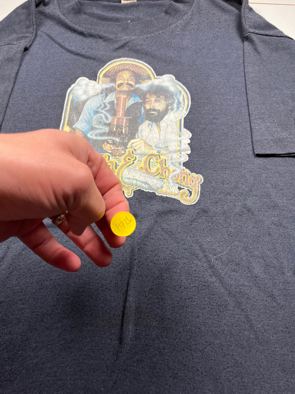 Vintage 70s Cheech and Chong Comedy Graphic T-Shirt Black