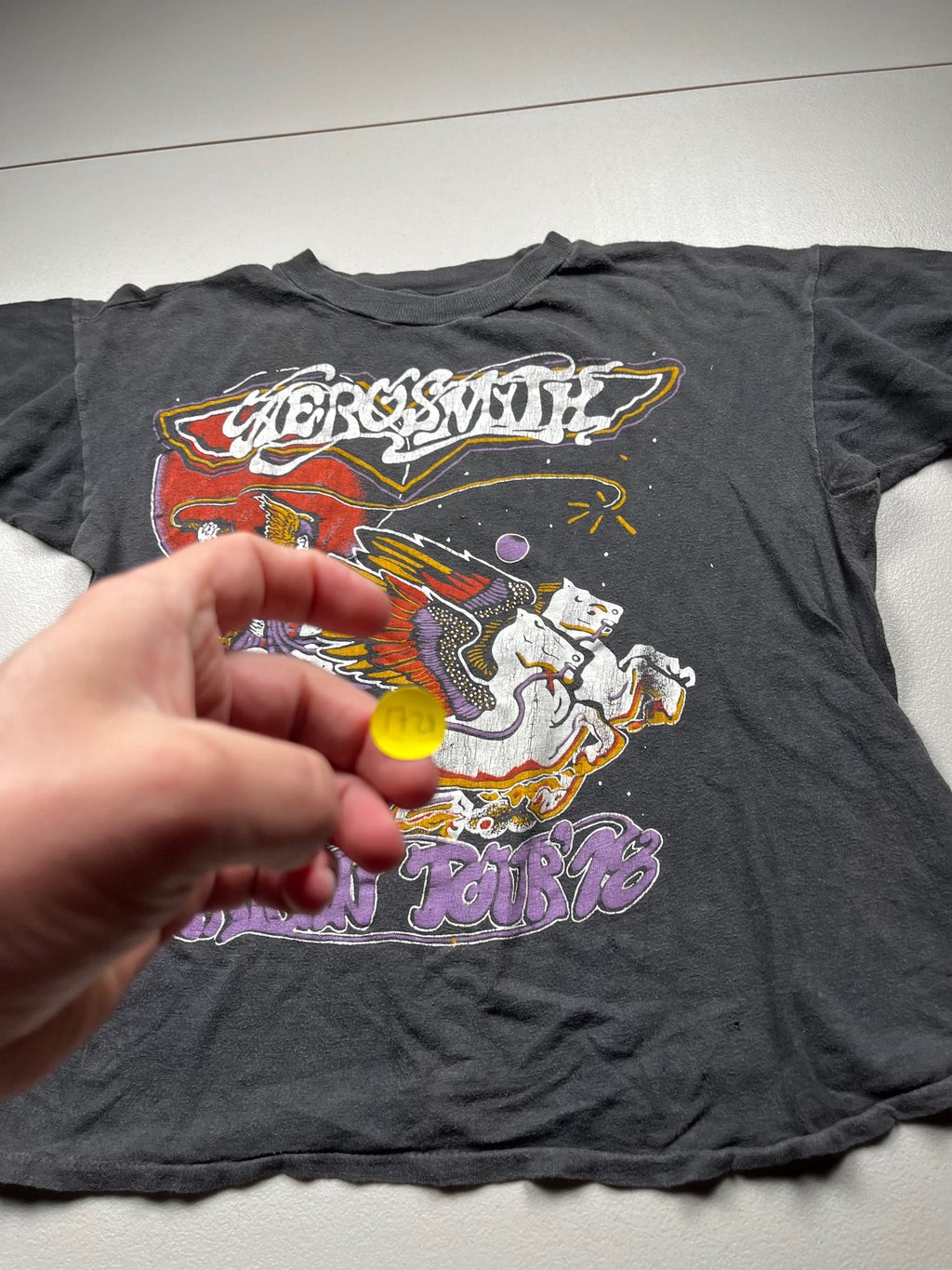 Vintage 1976 Aerosmith American Tour Rock Graphic T-Shirt