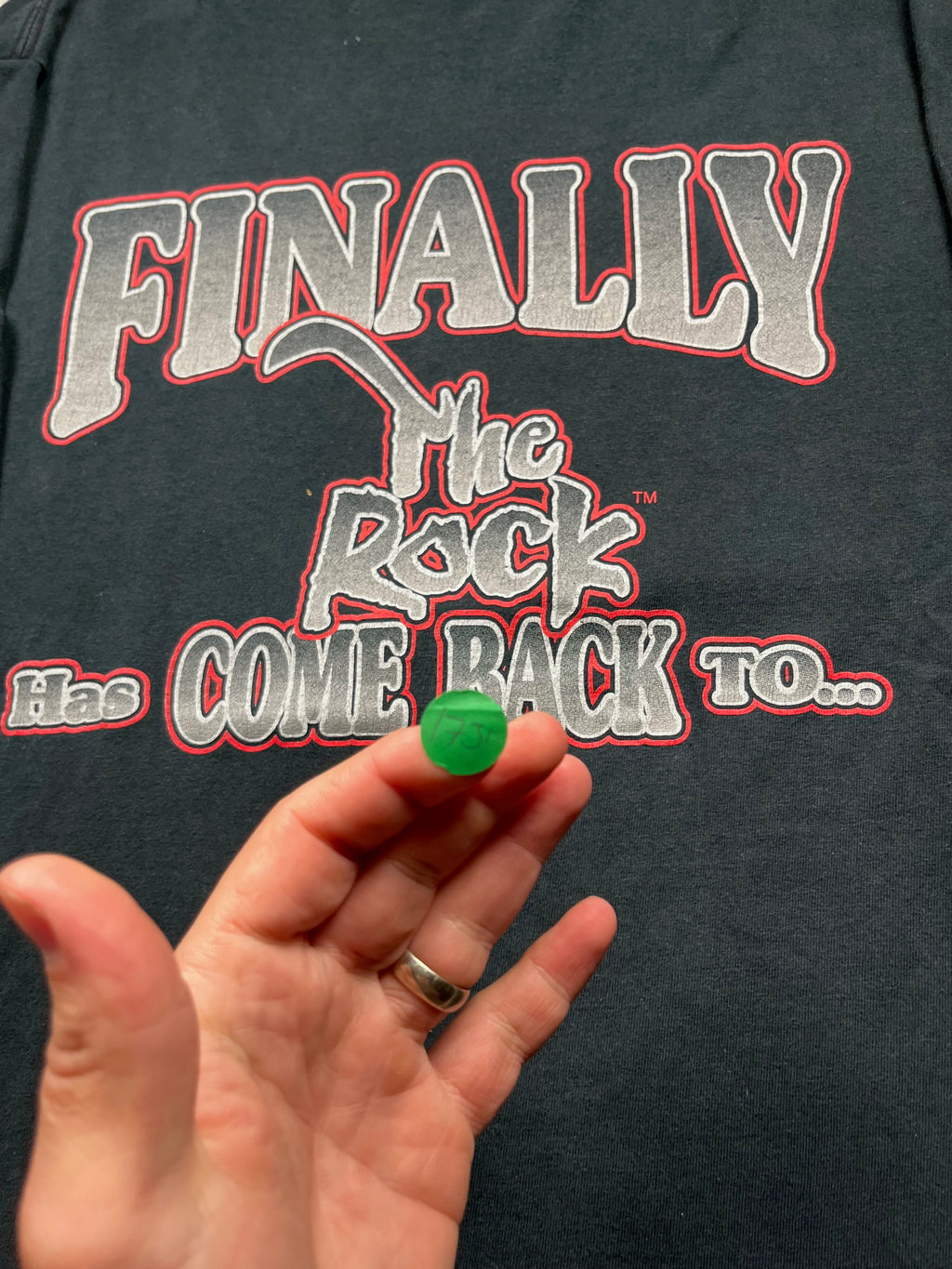 Vintage WWE The Rock Finally Has Come Back T-Shirt Black