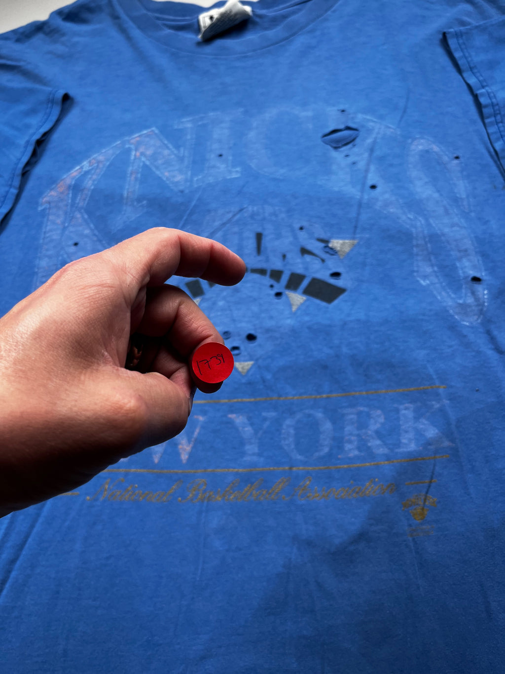 Vintage New York Knicks NBA Graphic T-Shirt Blue