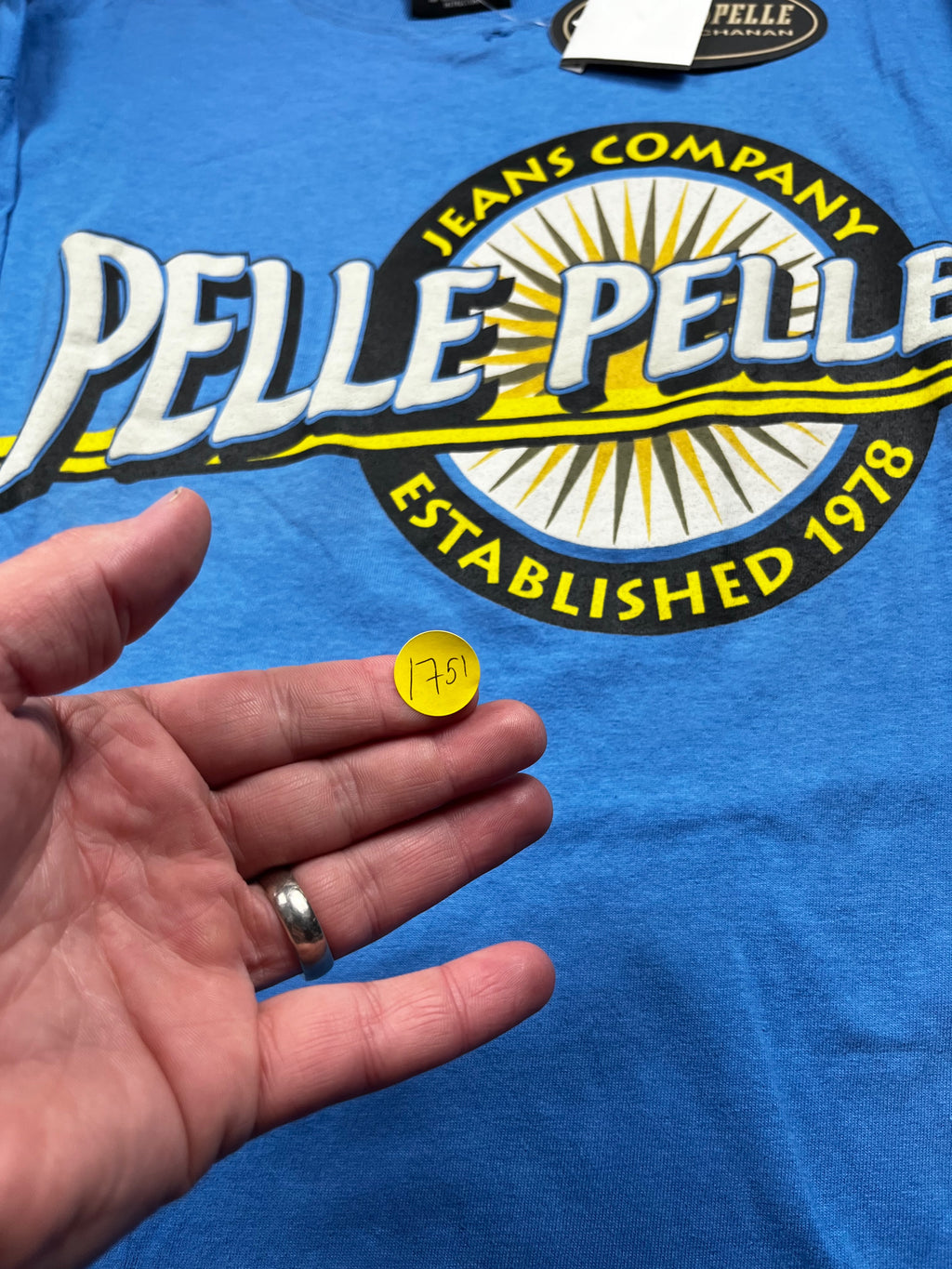 Vintage Pelle Pelle Jeans Company T-Shirt Blue