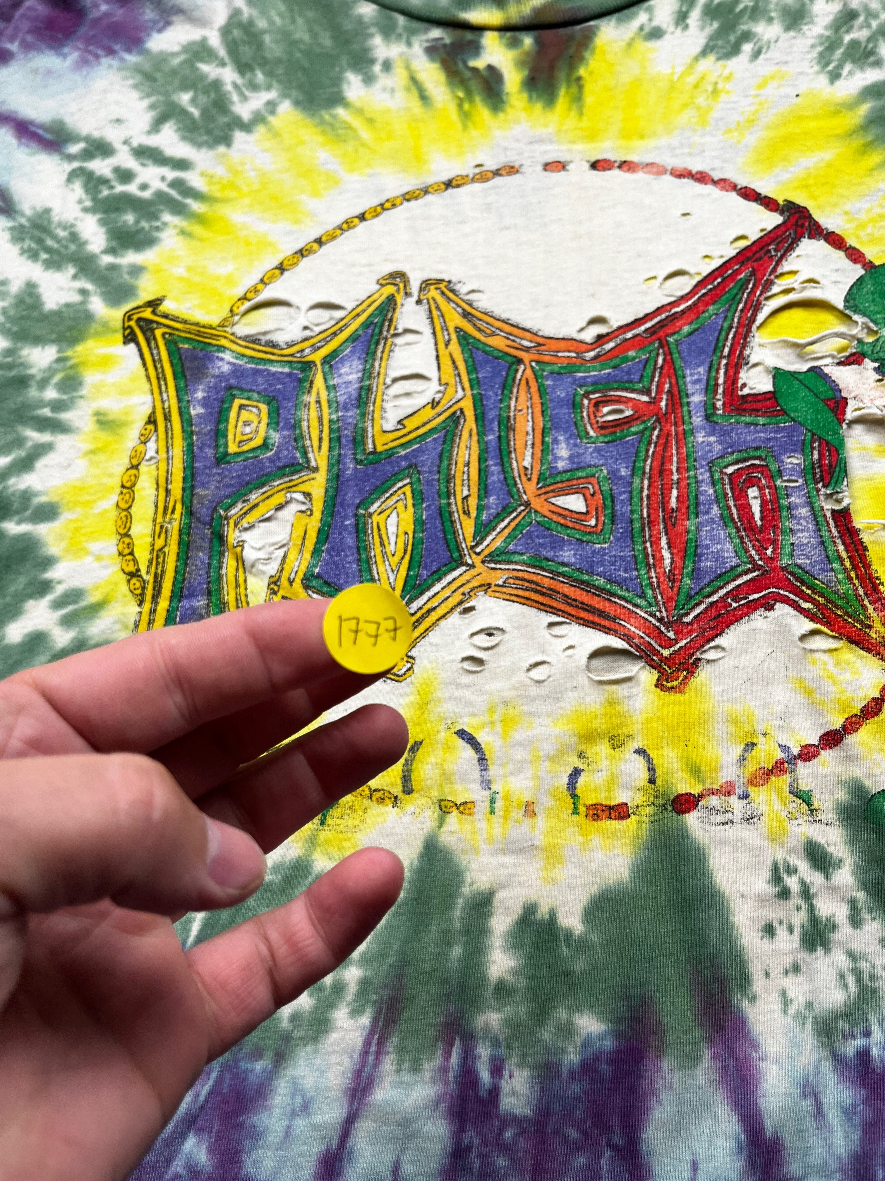Vintage Phish 1999 Fall Tour Pollock Alien Graphic T-Shirt Tie Dye
