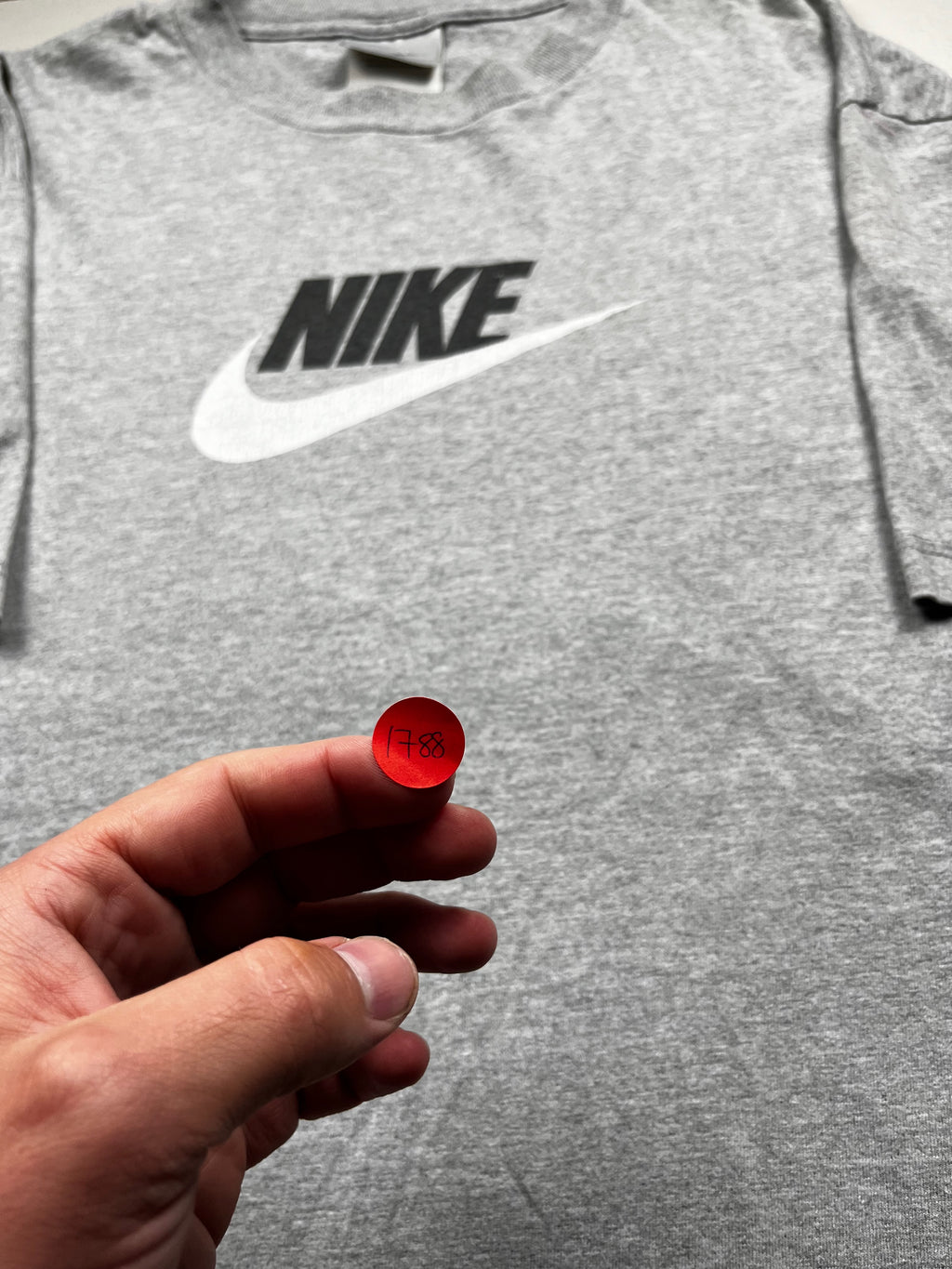 Vintage Nike Center Futura Logo T-Shirt Grey