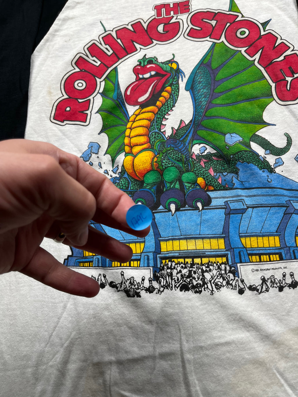 Vintage 1981 Rolling Stones Tour Dragon Raglan Baseball Tee