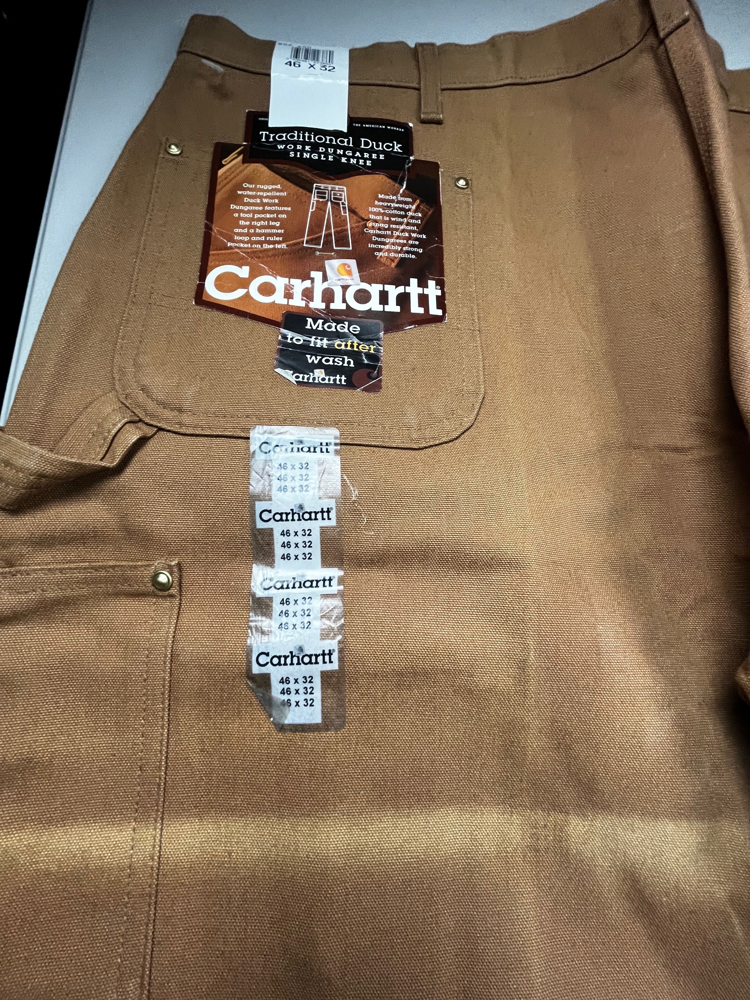 Carhartt Loose Fit Firm Duck Work Pants Brown NWT