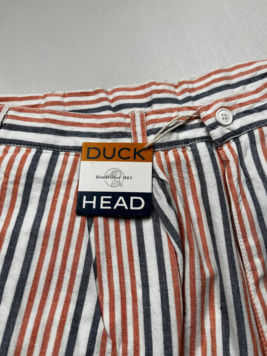 Vintage 90s Duck Head Deadstock Striped Twill Shorts