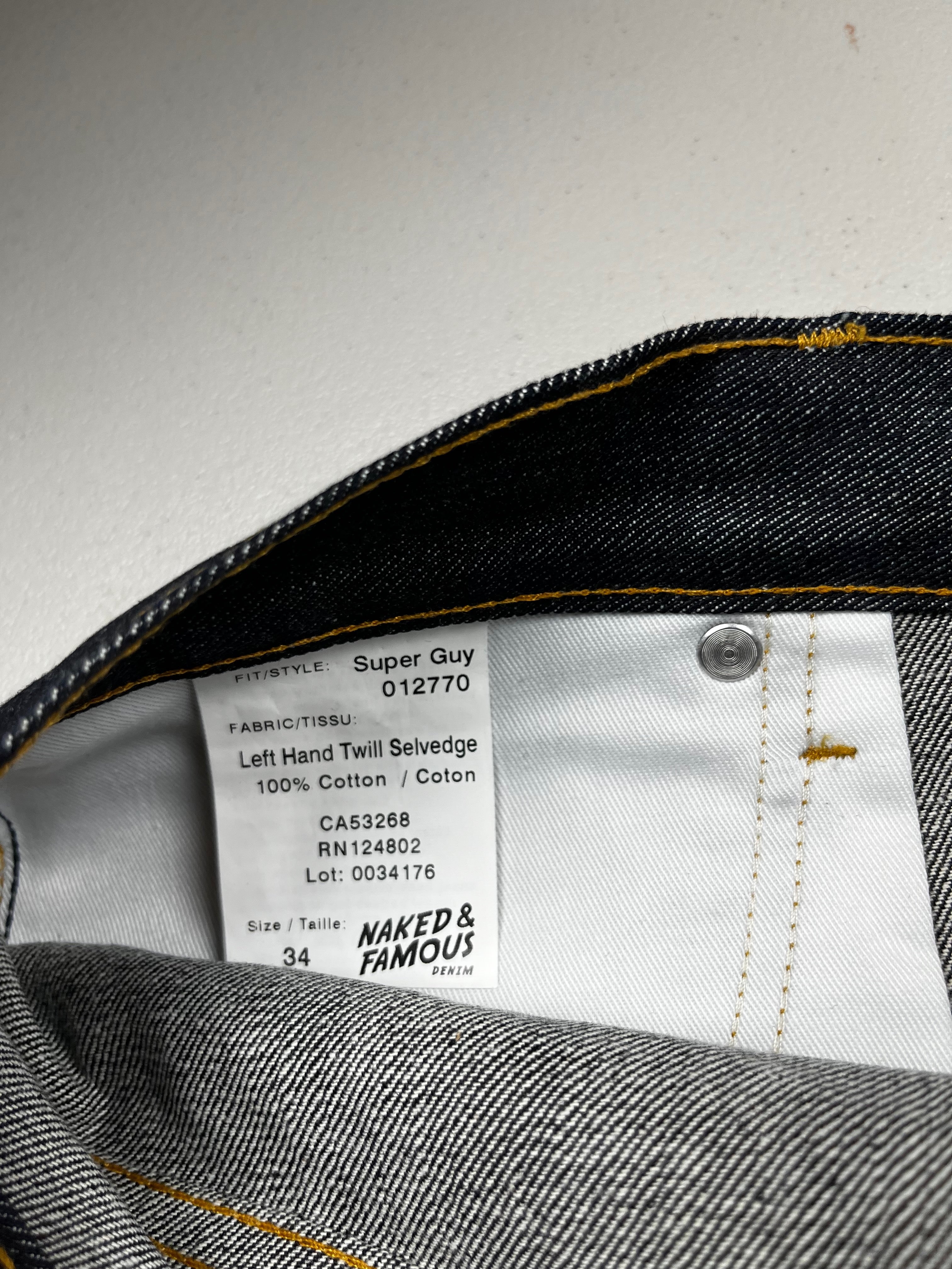 Naked & Famous Left Hand Twill Selvedge Denim Jeans