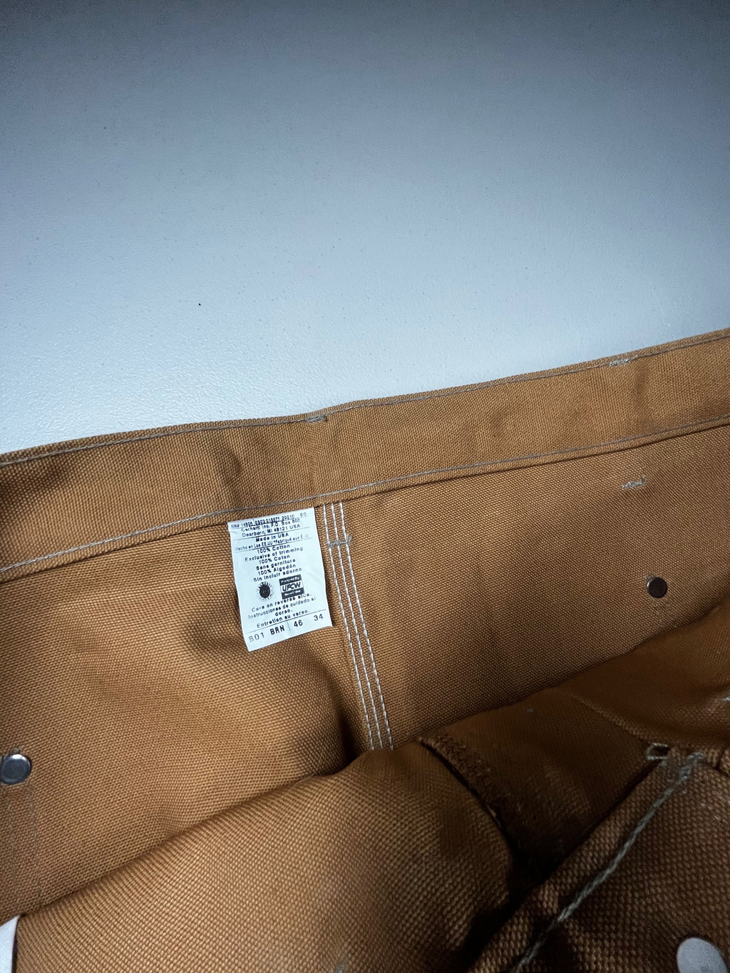 Vintage Carhartt Loose Fit Firm Duck Work Pants Brow