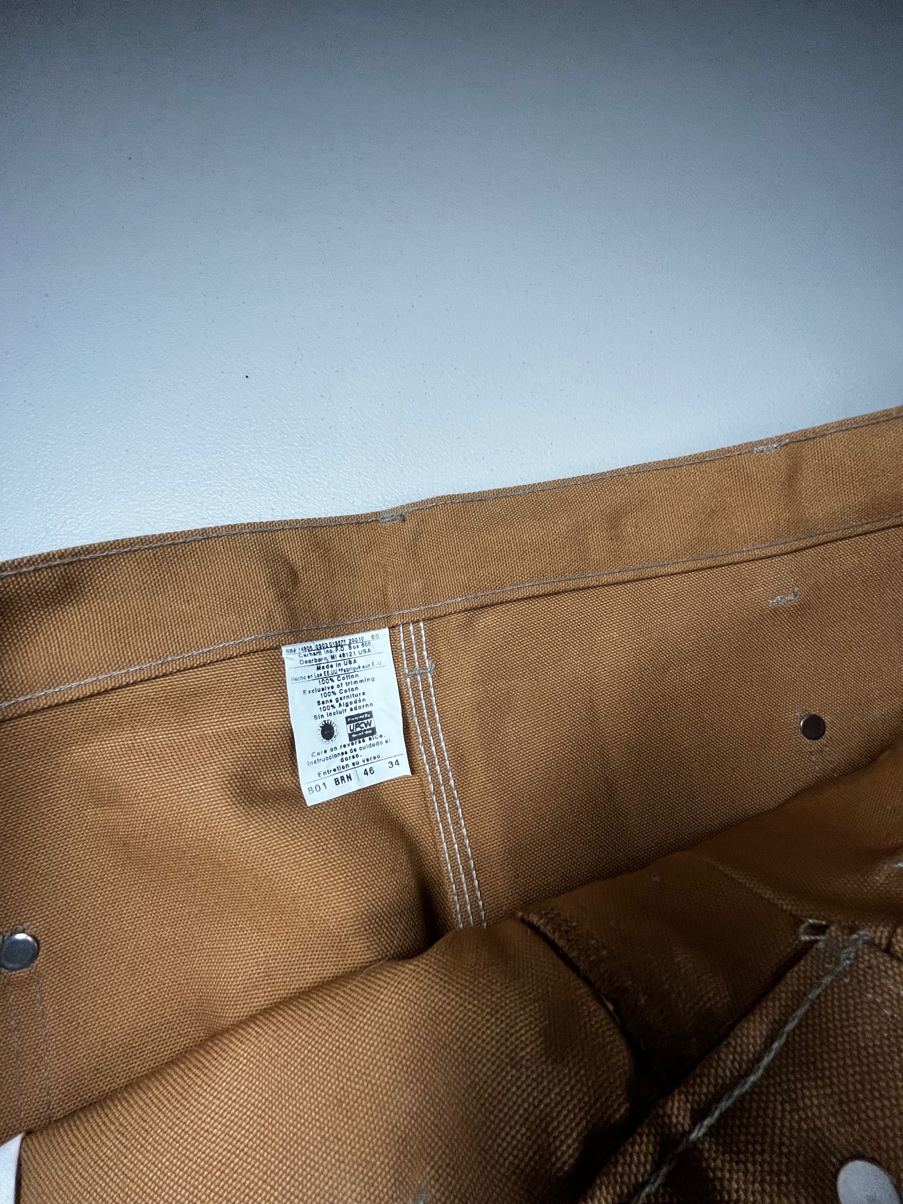 Vintage Carhartt Loose Fit Firm Duck Work Pants Brow