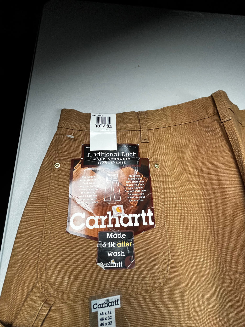 Carhartt Loose Fit Firm Duck Work Pants Brown NWT