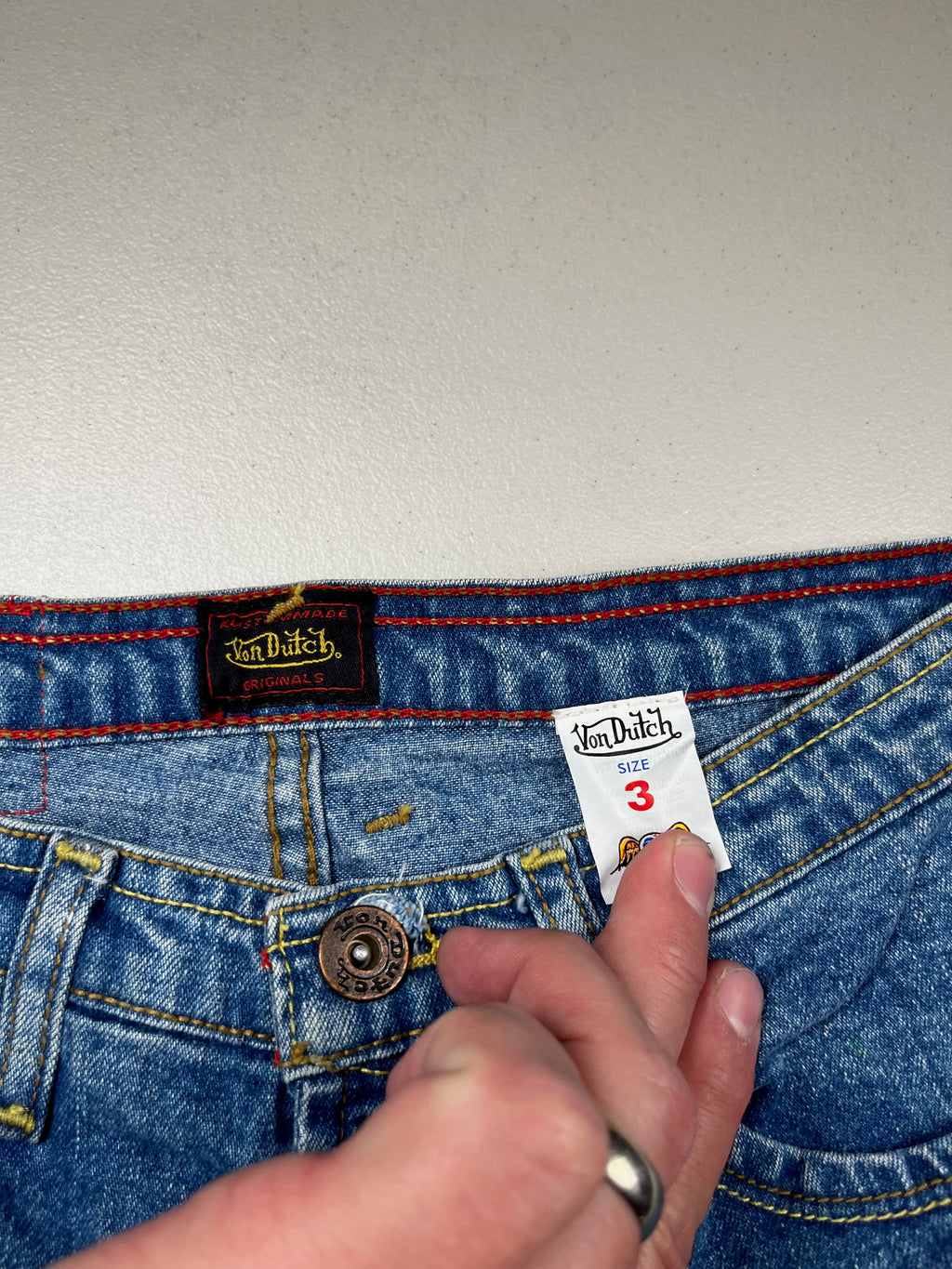 Vintage Von Dutch Graffiti Logo Flared Jeans
